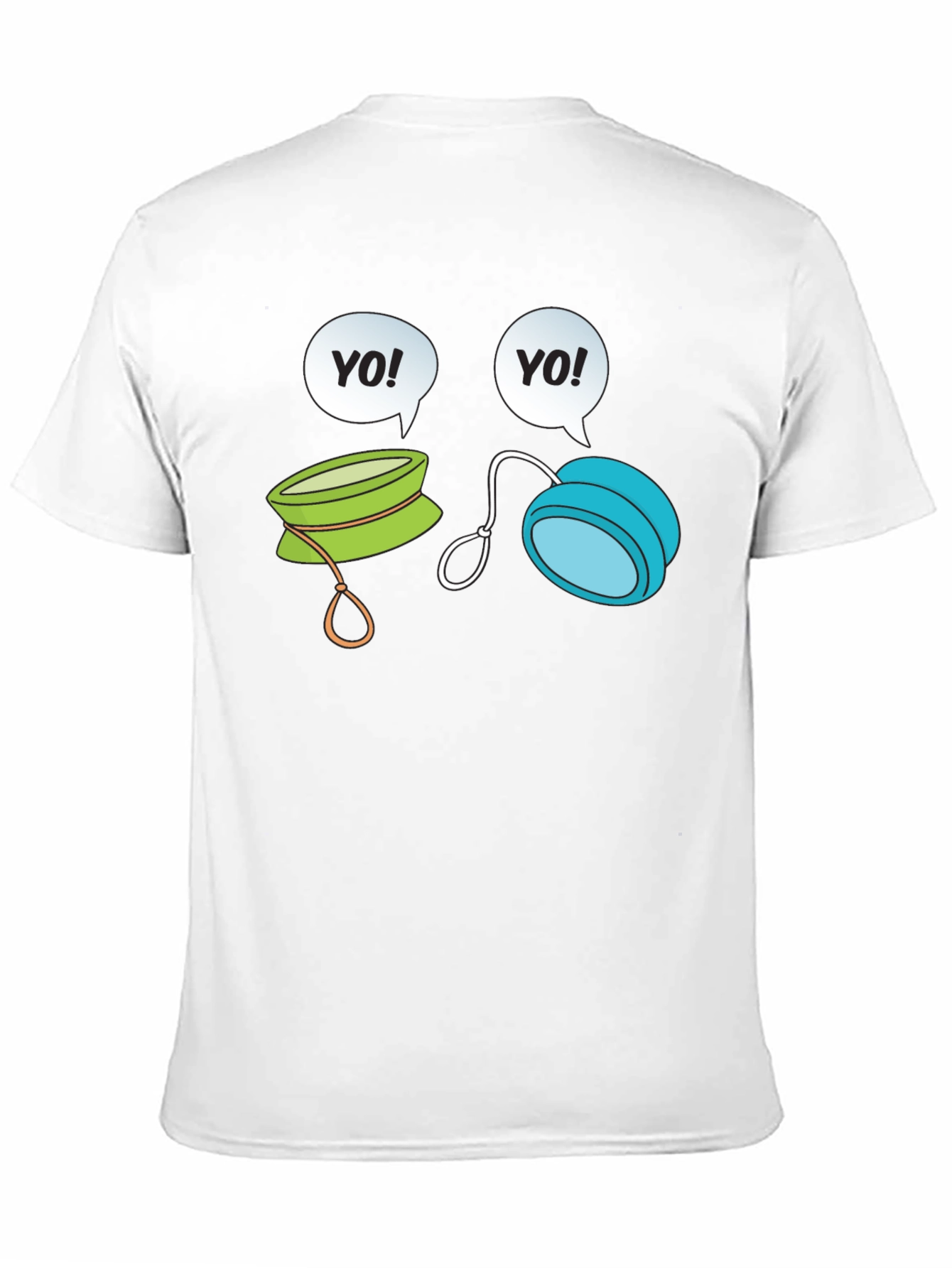Yo-Yo Cartoon Graphic Black T-Shirt