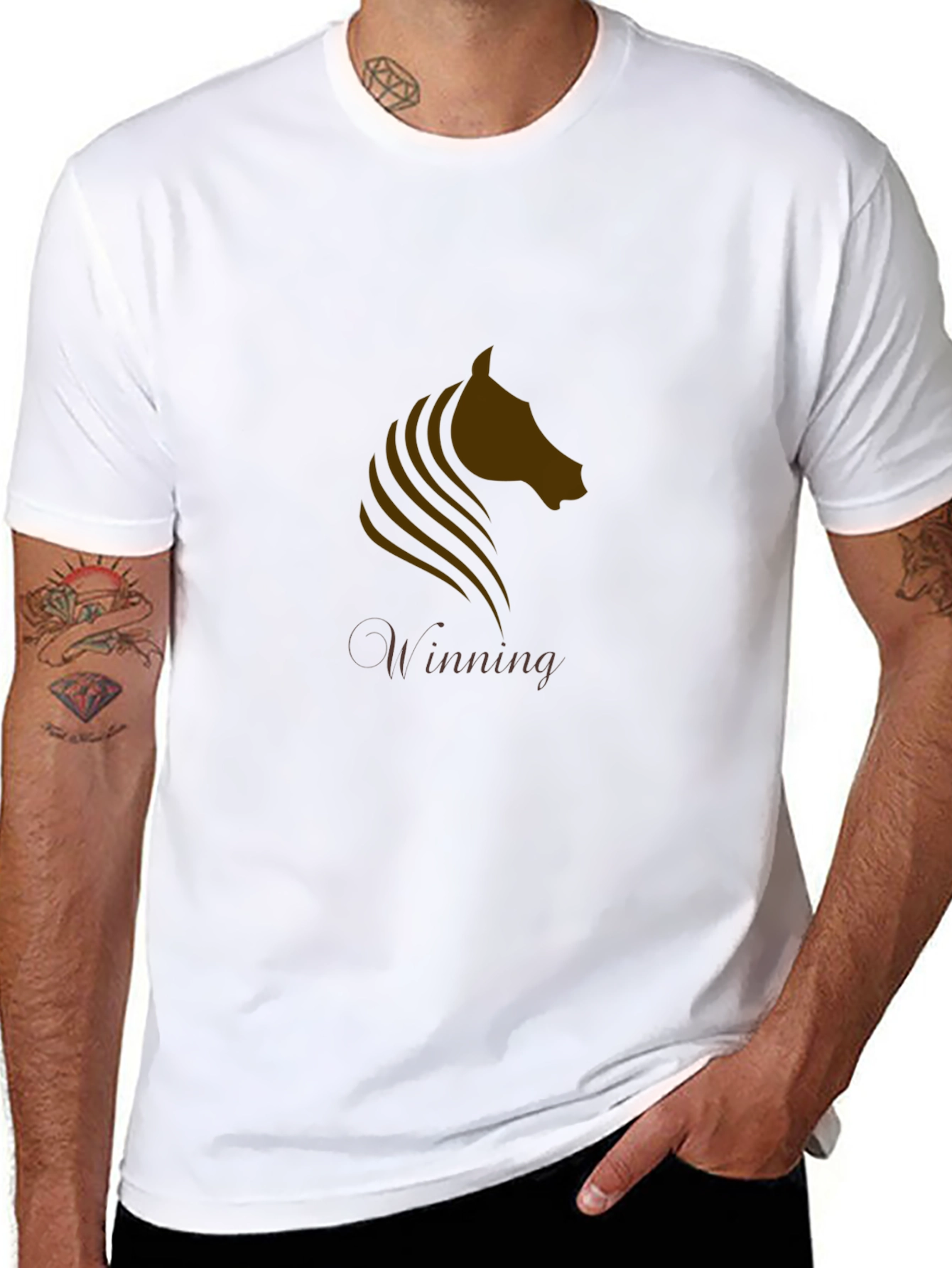 Winning Horse Graphic Tee - Black