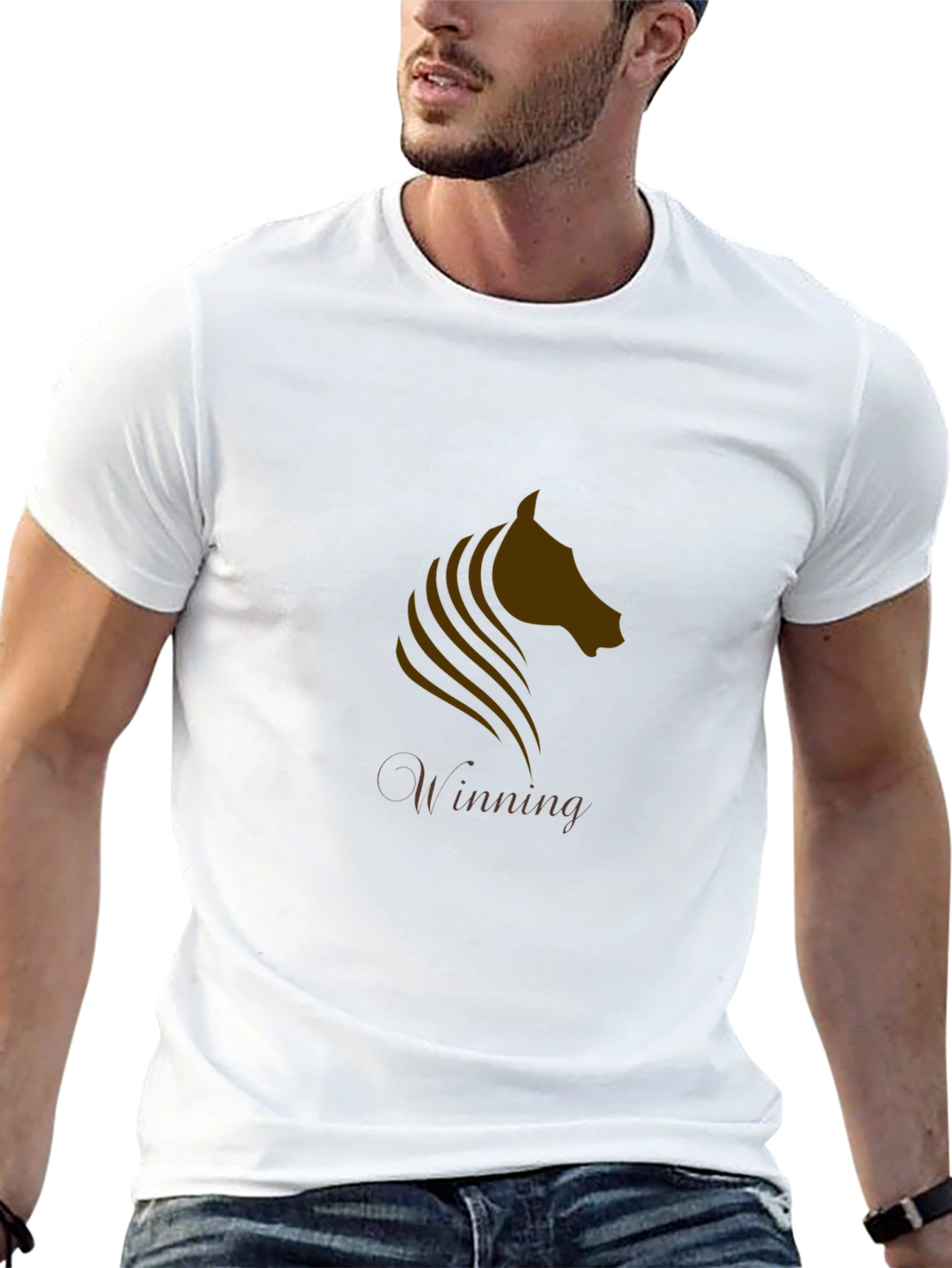 Winning Horse Graphic Tee - Black