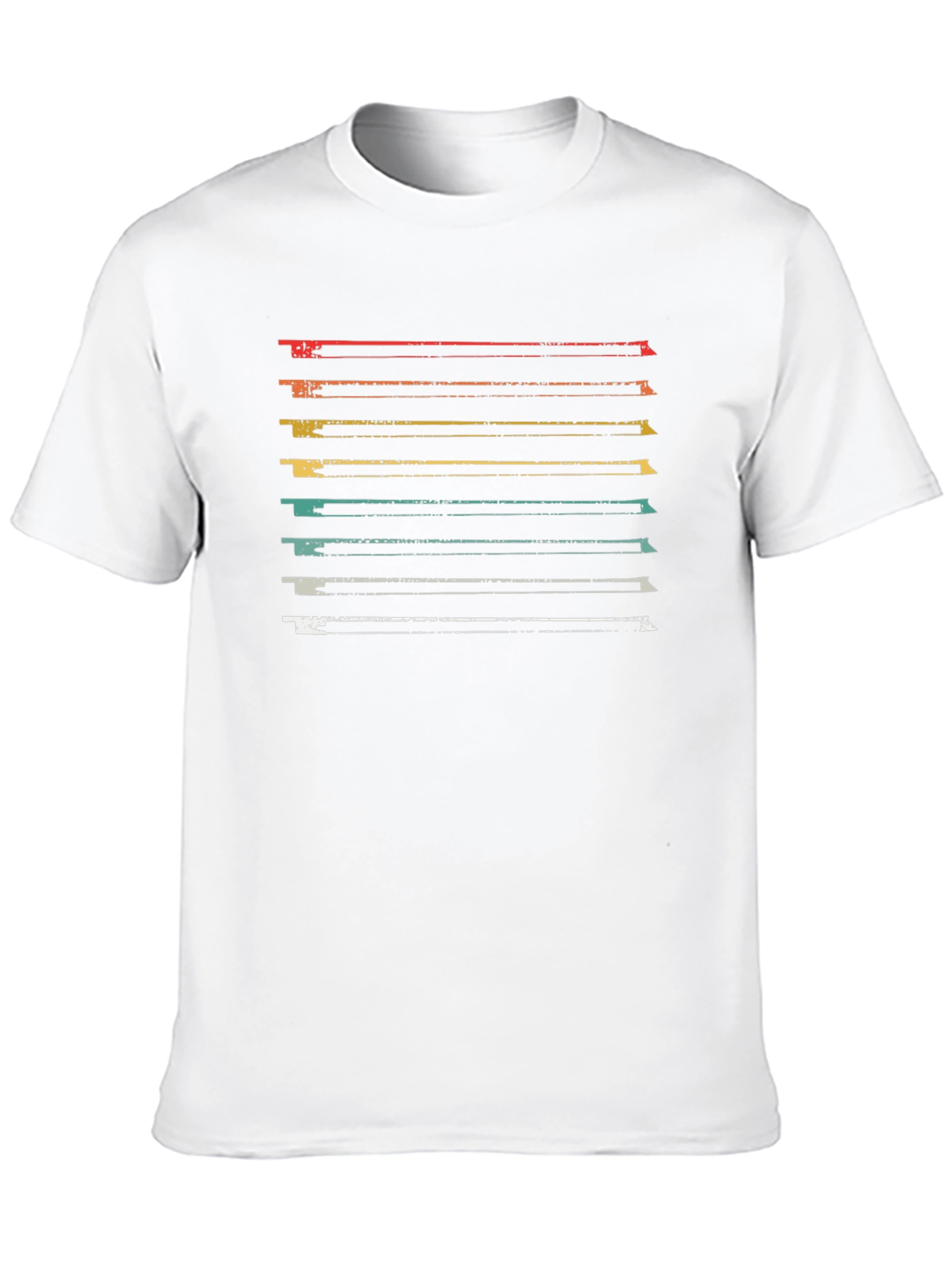 Retro Striped Graphic Tee - Soft Black Cotton