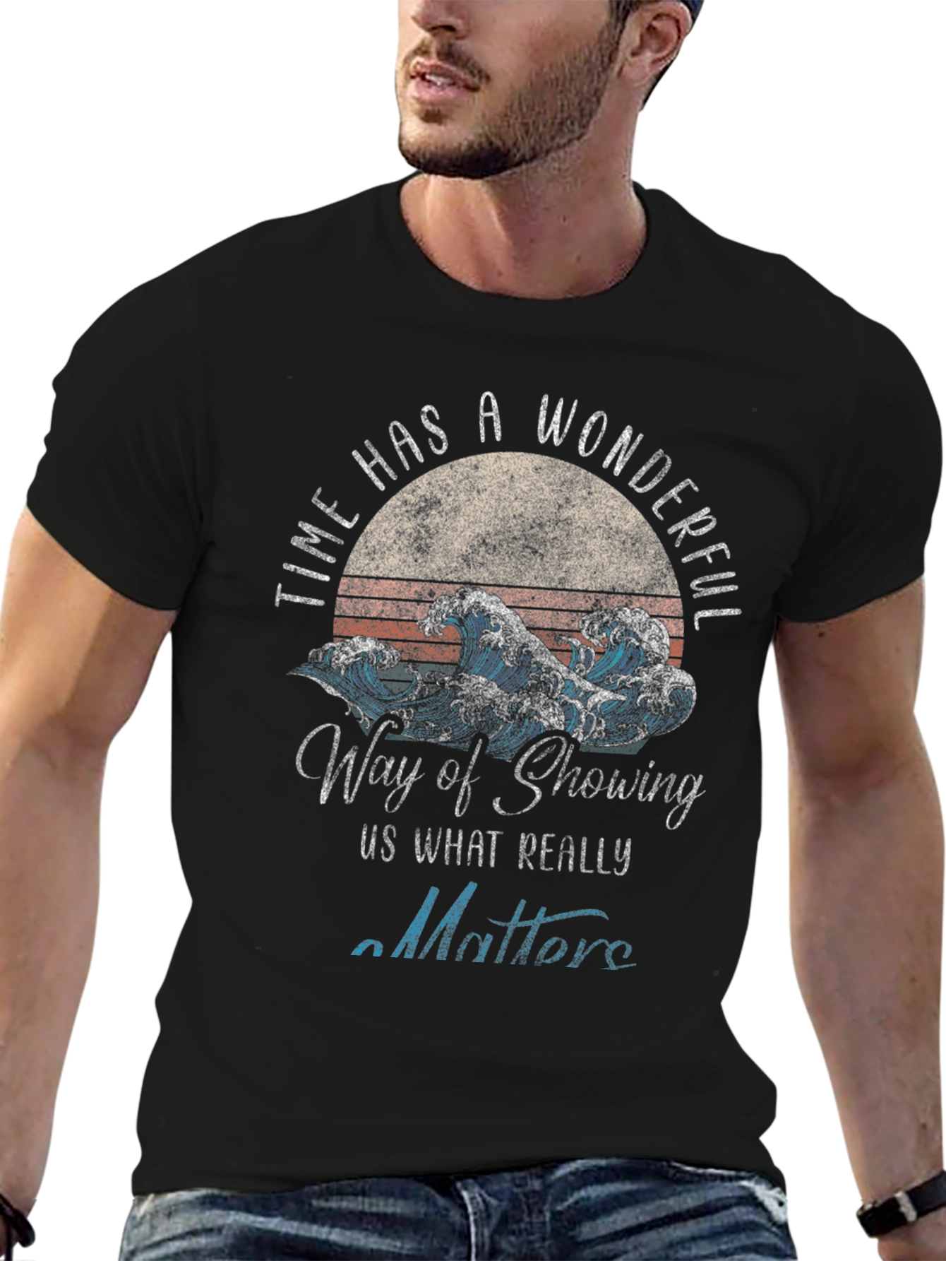 Wonderful Time Wave T-Shirt - Inspirational Graphic Tee