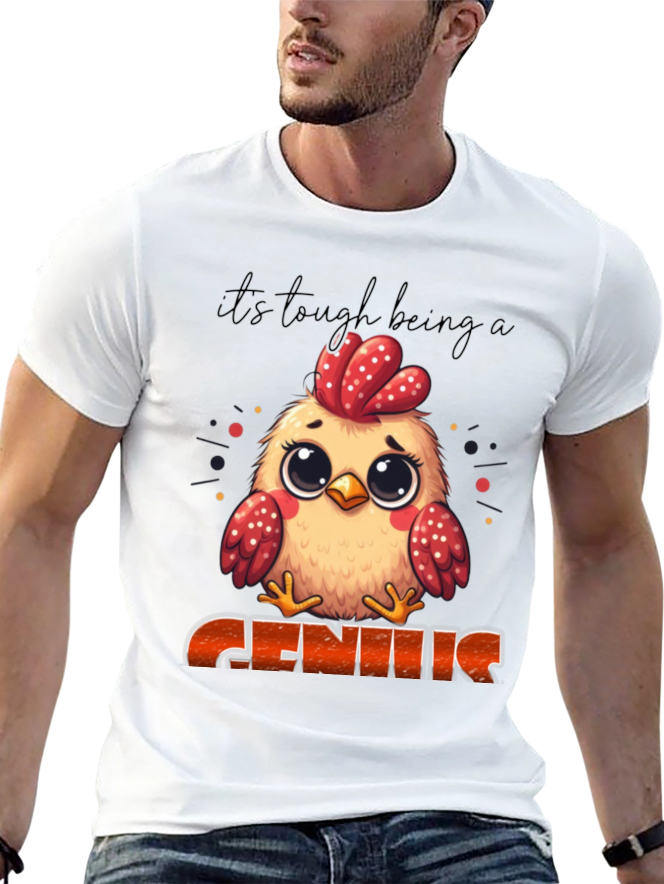 Its Tough Being A Genius Chicken T-Shirt