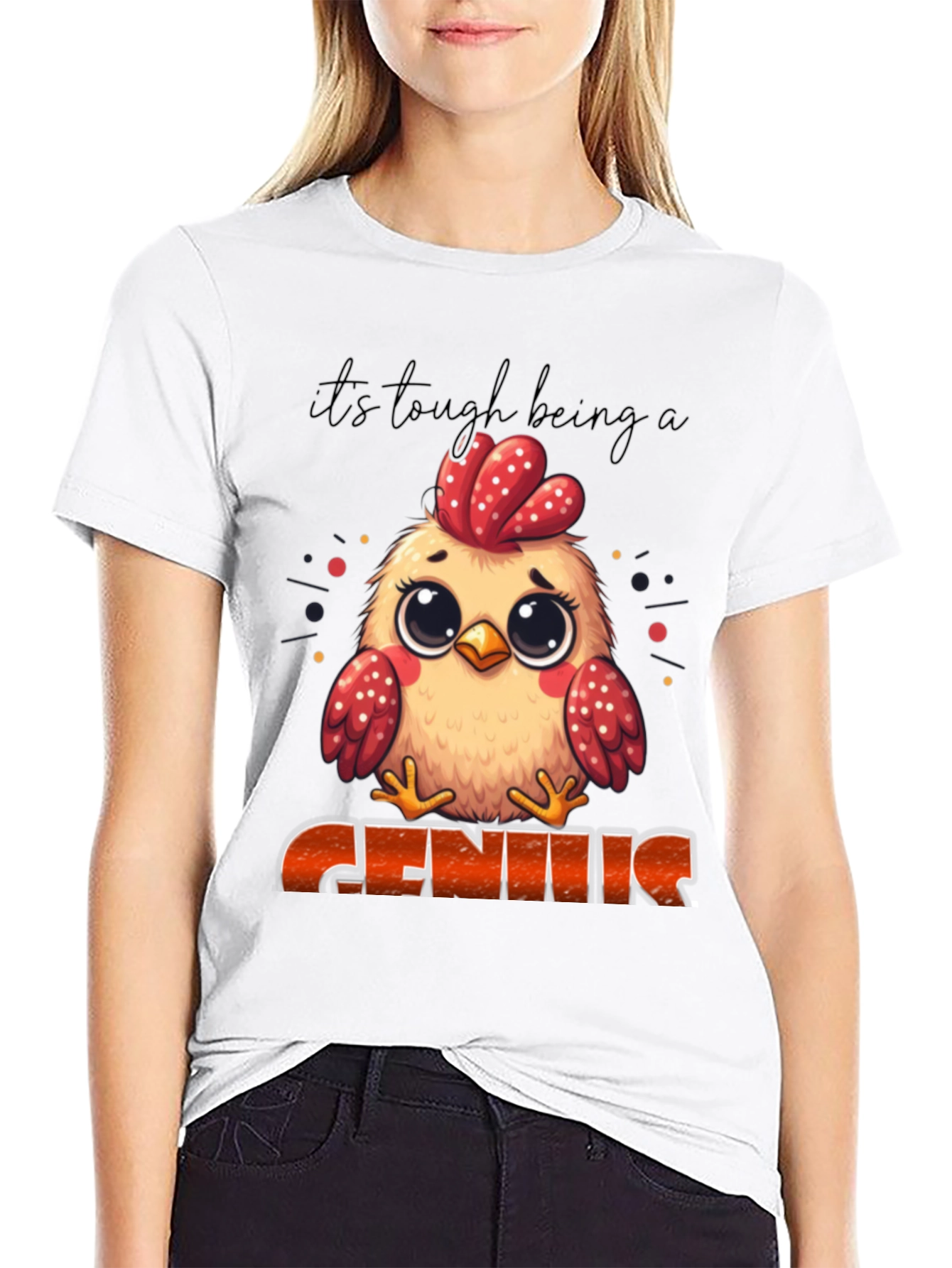 Its Tough Being A Genius Chicken T-Shirt