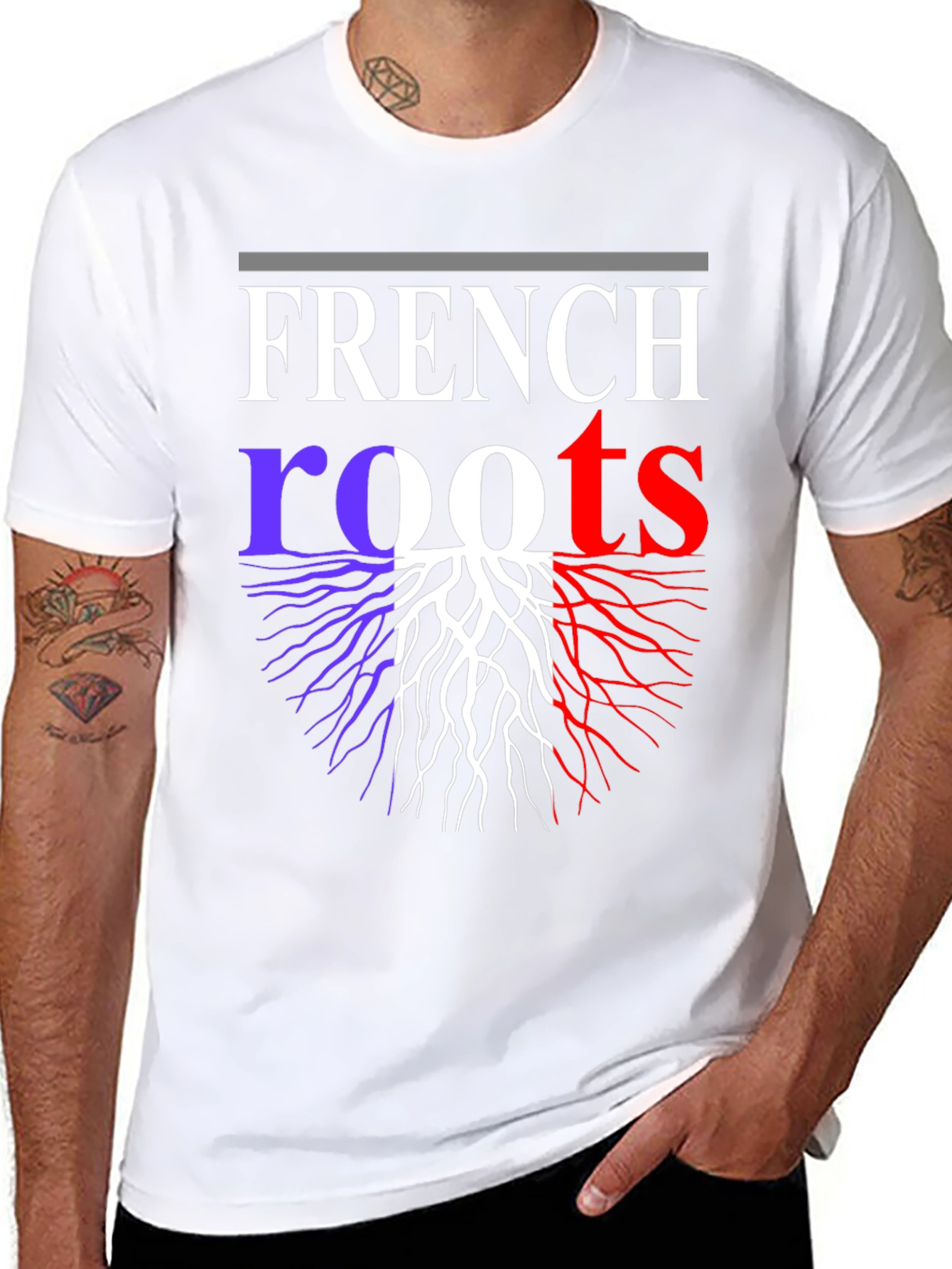 French Roots Graphic T-Shirt - Black Cotton Tee