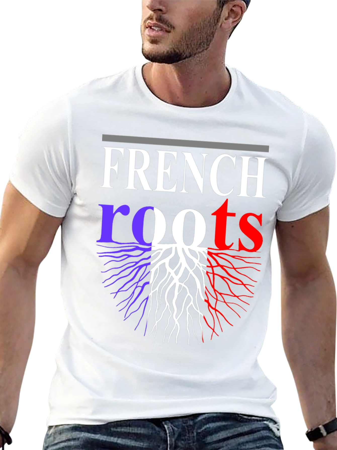 French Roots Graphic T-Shirt - Black Cotton Tee