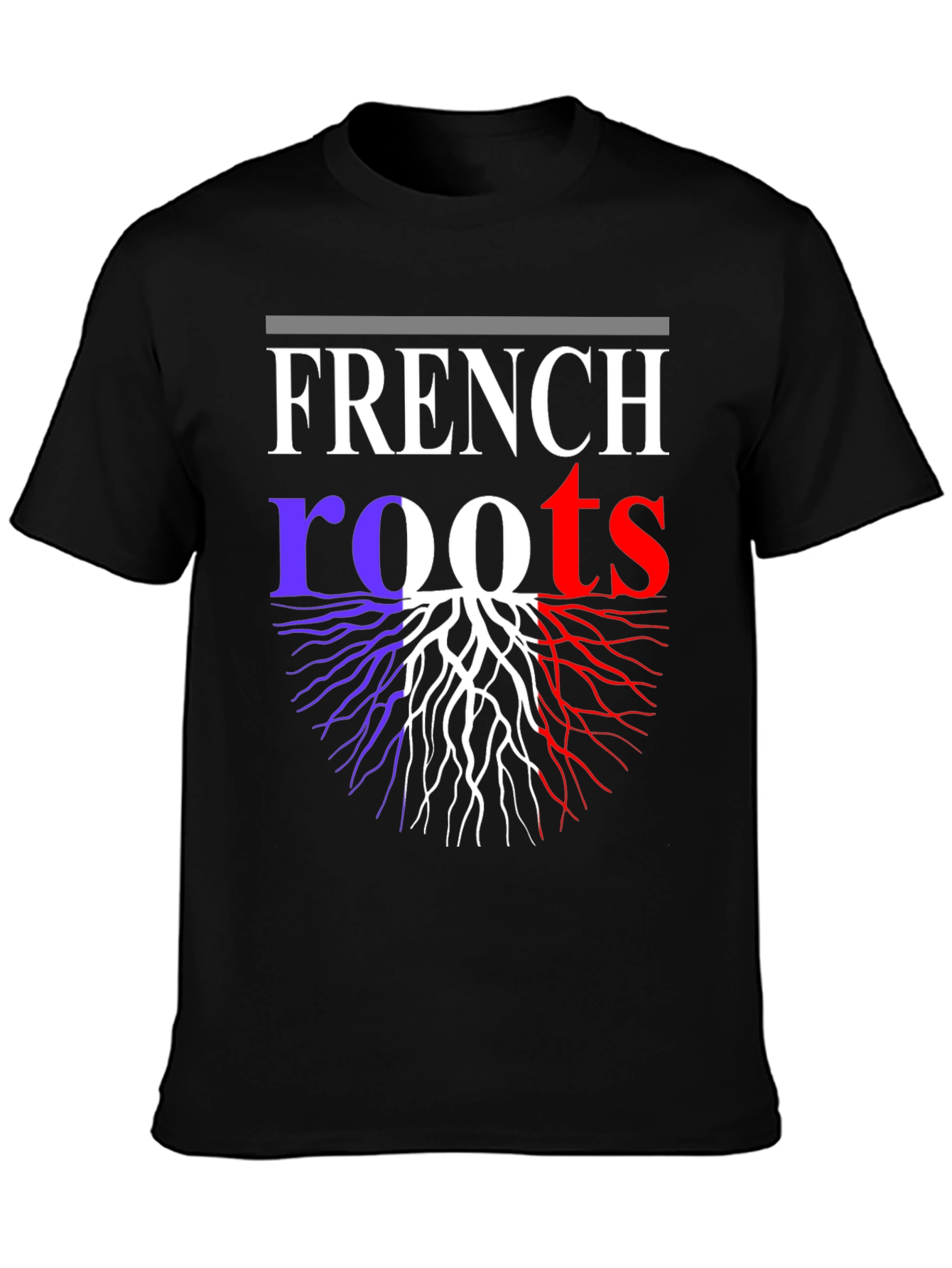 French Roots Graphic T-Shirt - Black Cotton Tee