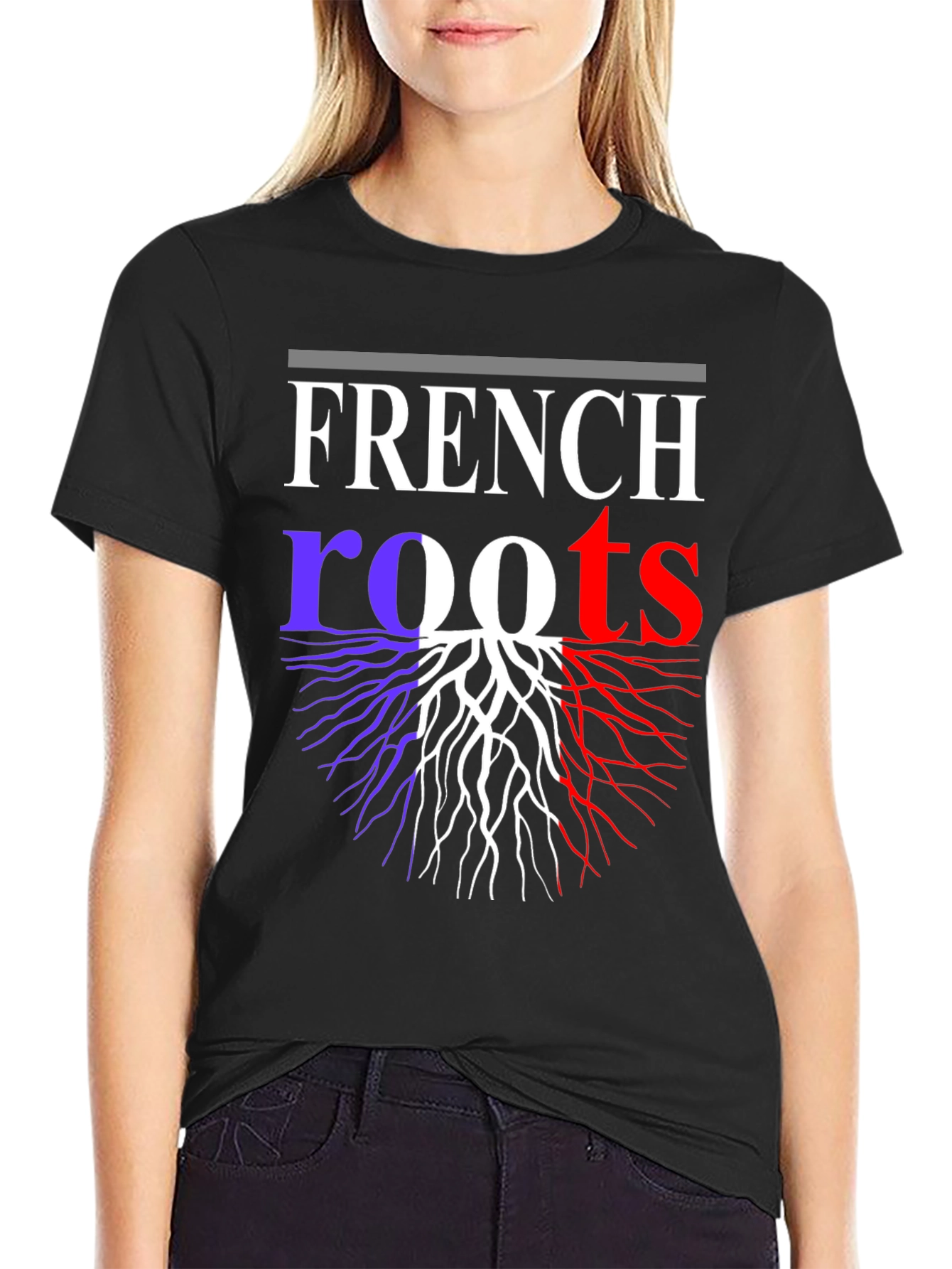 French Roots Graphic T-Shirt - Black Cotton Tee