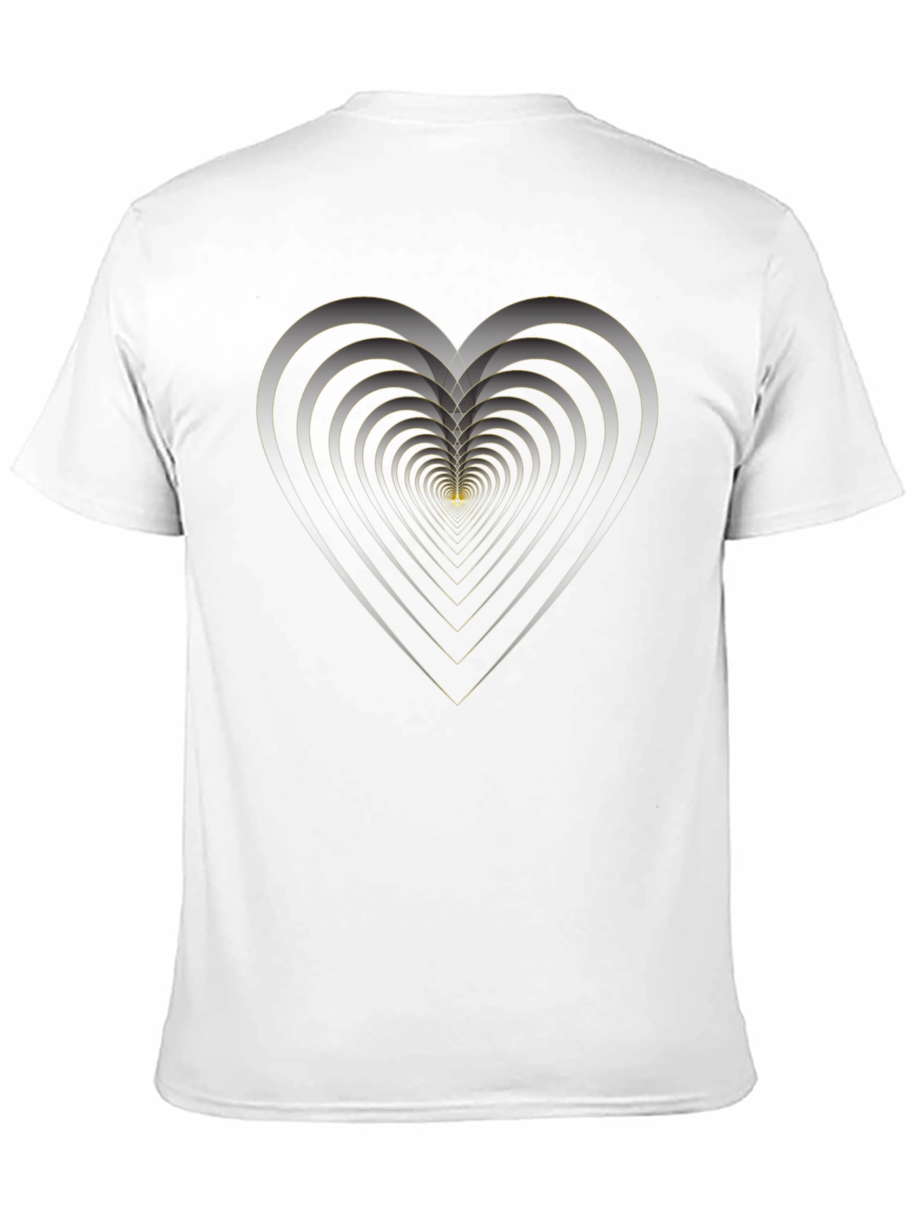 Geometric Heart Black T-Shirt