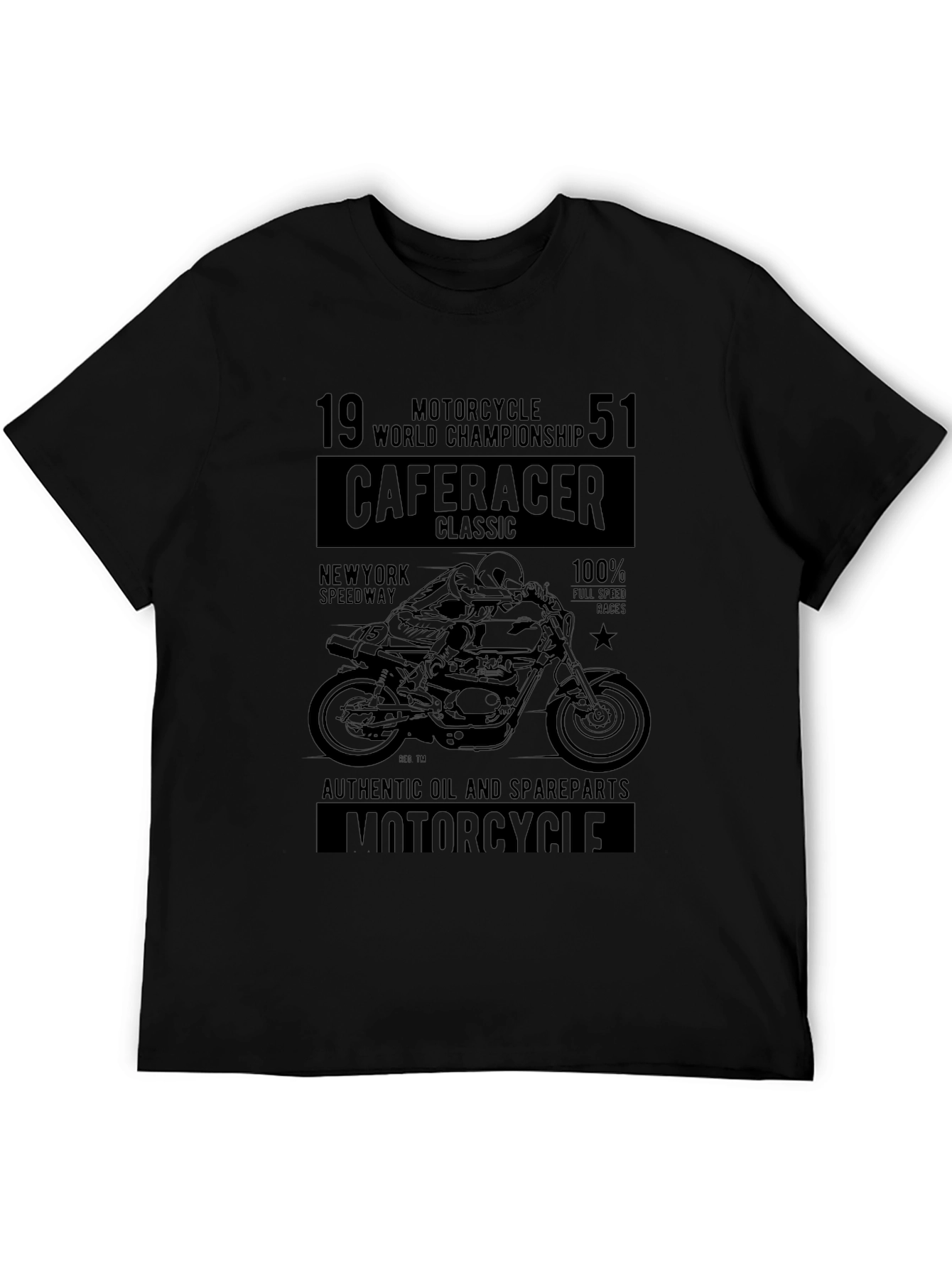 Cafe Racer Motorcycle T-Shirt - Classic Design