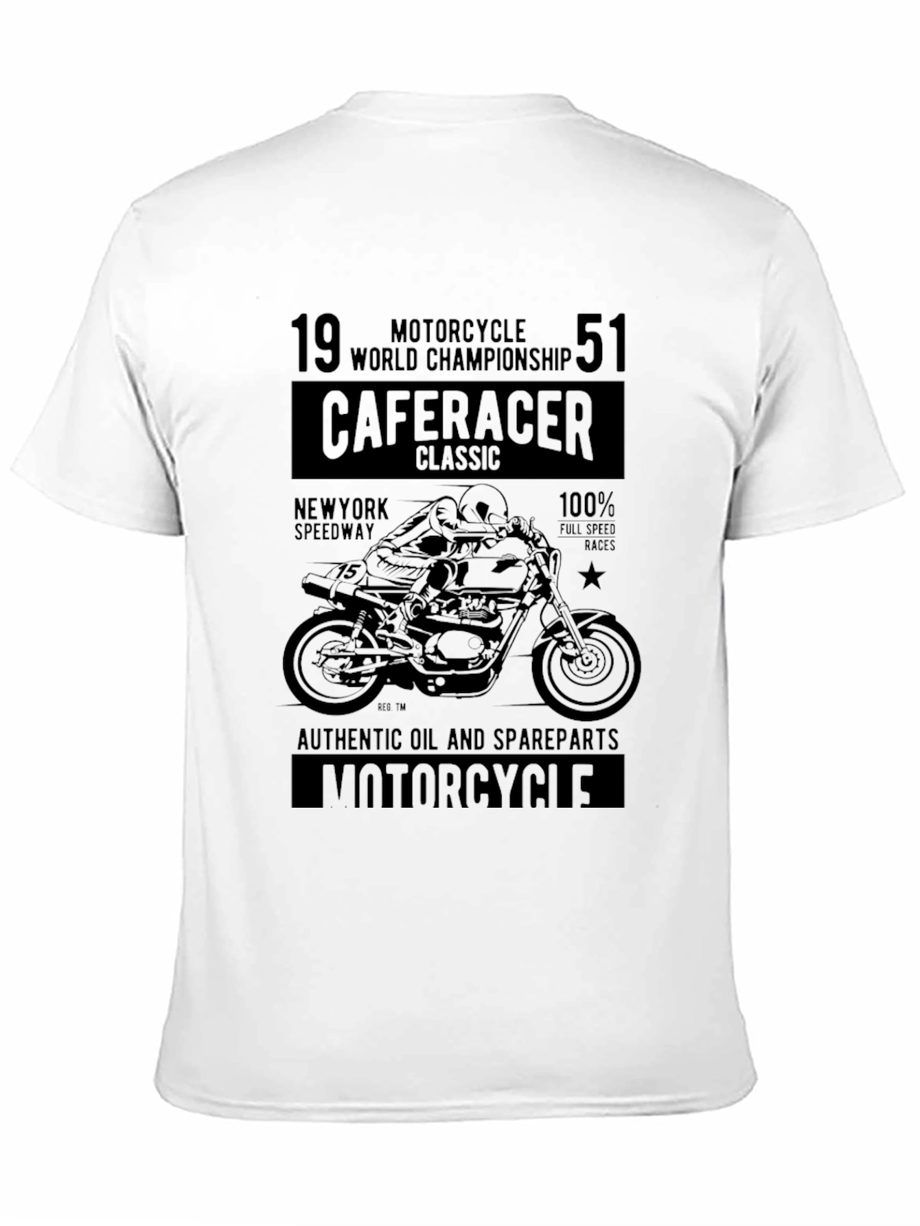Cafe Racer Motorcycle T-Shirt - Classic Design