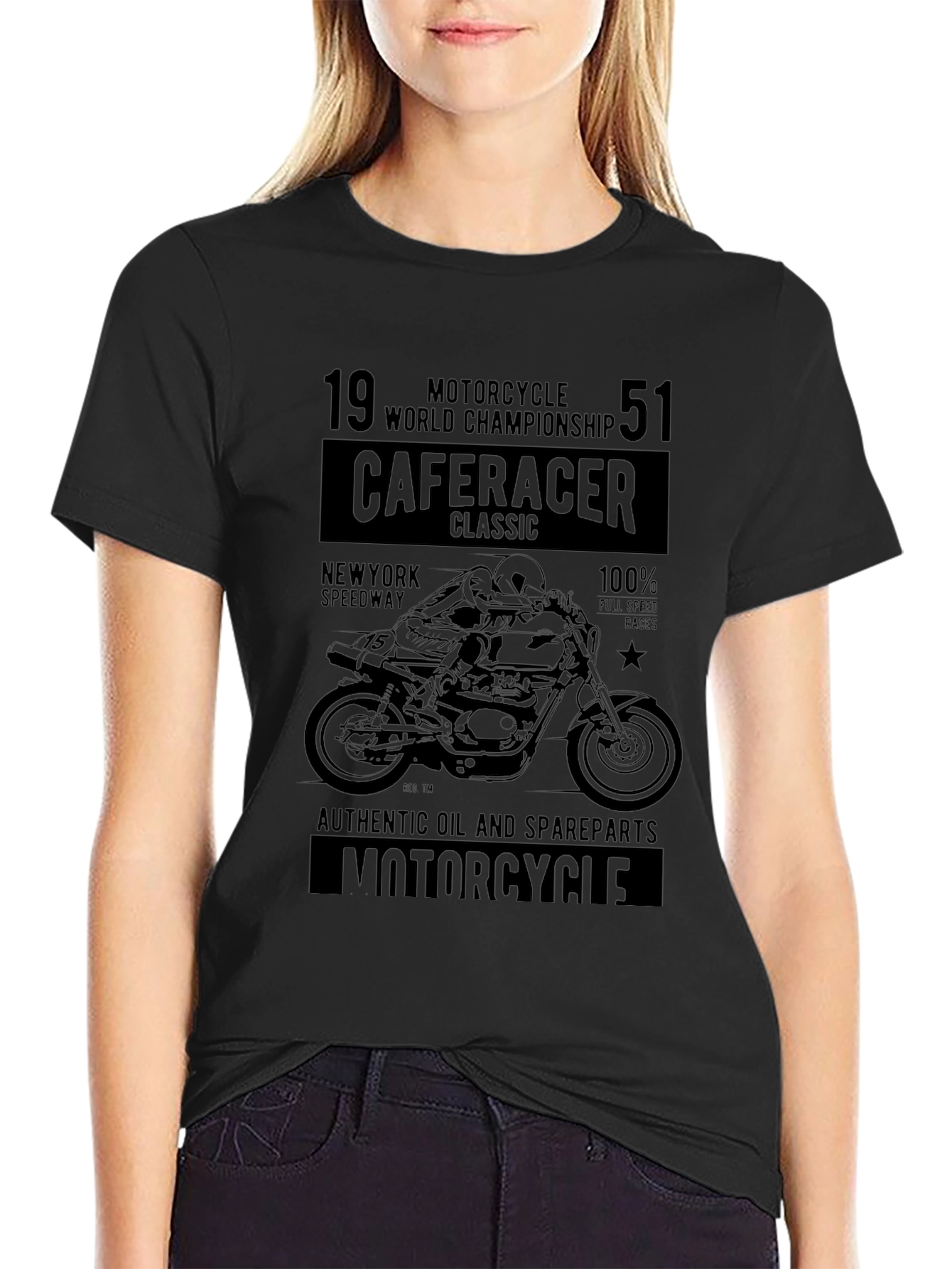 Cafe Racer Motorcycle T-Shirt - Classic Design