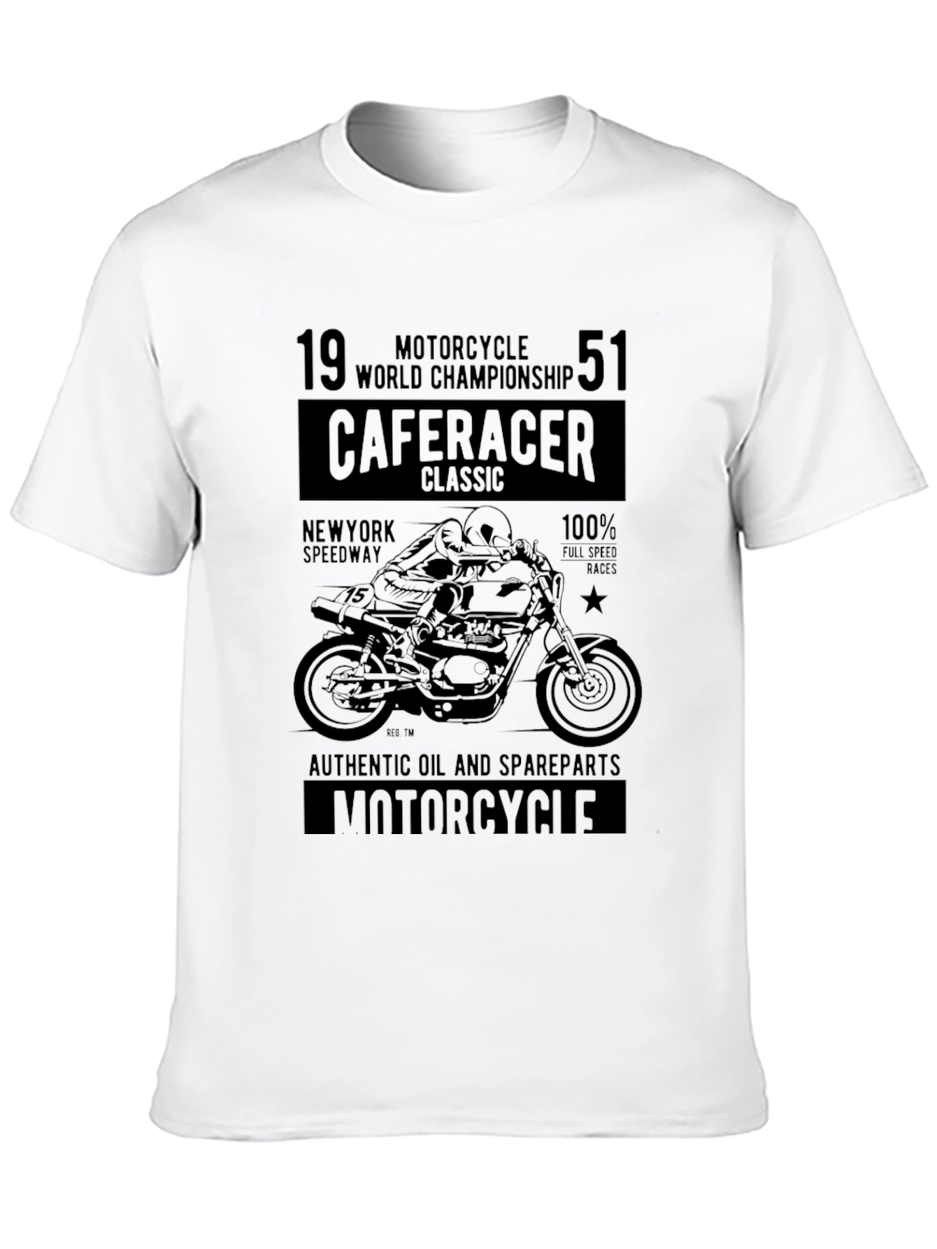 Cafe Racer Motorcycle T-Shirt - Classic Design