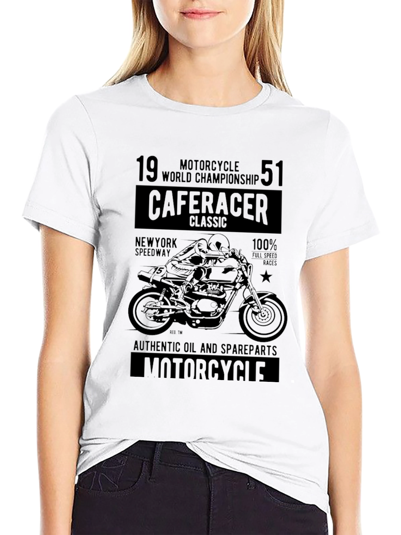Cafe Racer Motorcycle T-Shirt - Classic Design