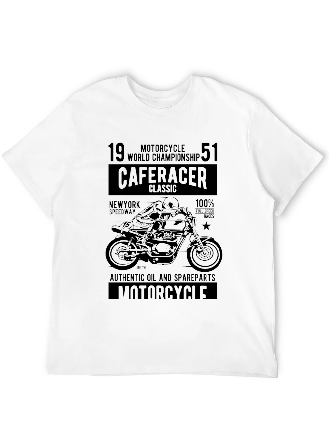 Cafe Racer Motorcycle T-Shirt - Classic Design
