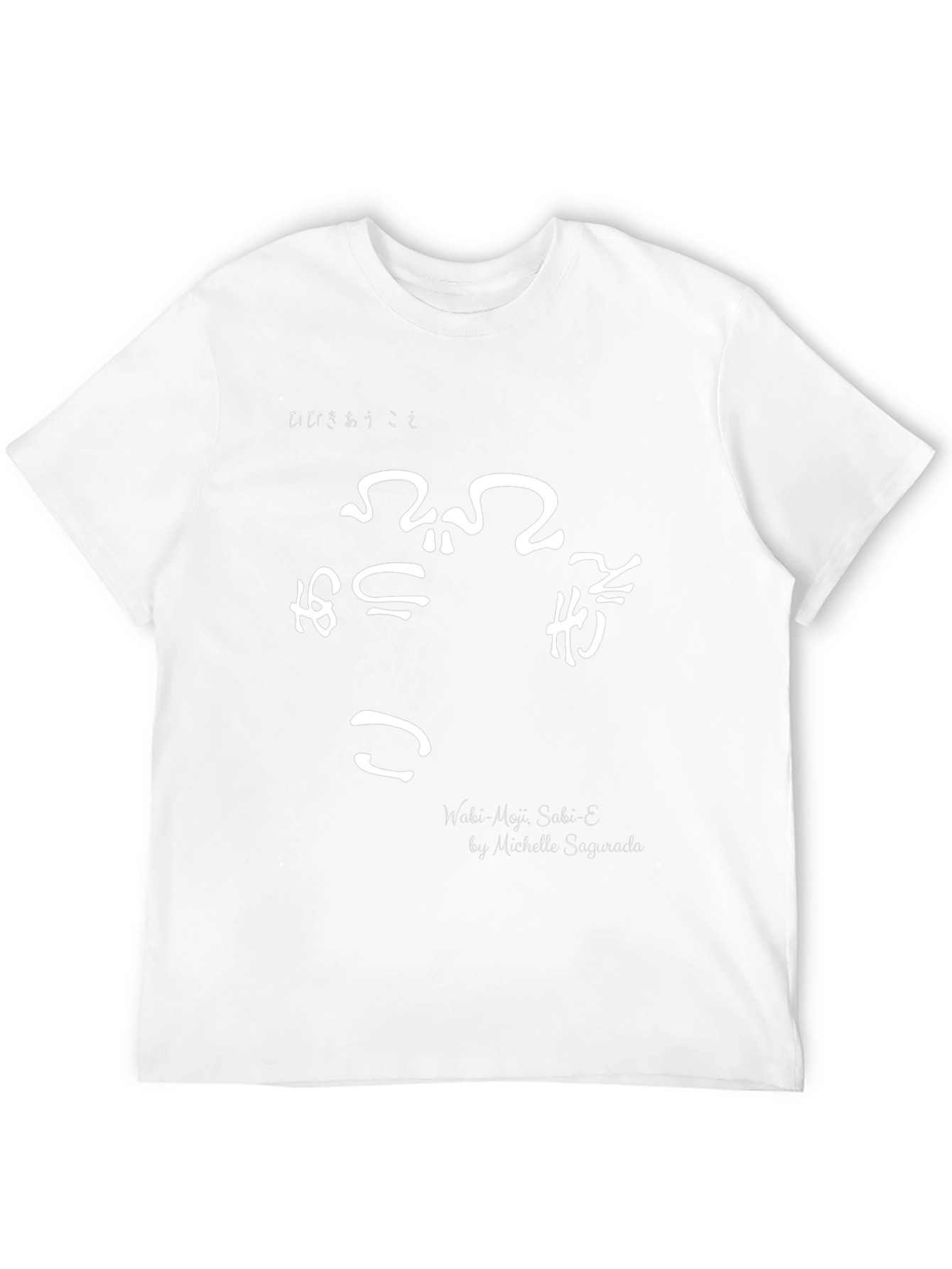 Unique Graphic Tee: Naki-Meji Sabi-E Design