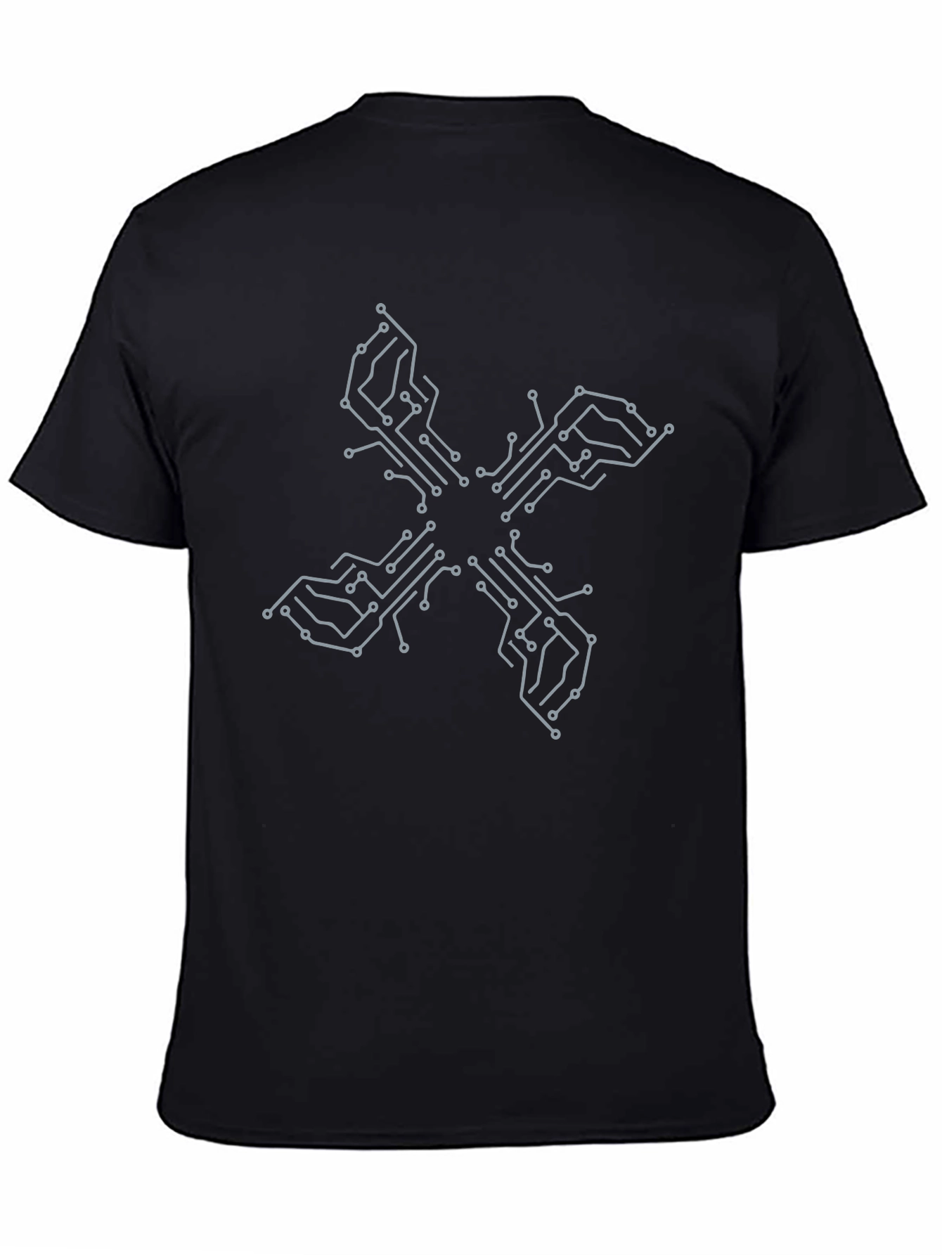Tech Circuit Board Black T-Shirt