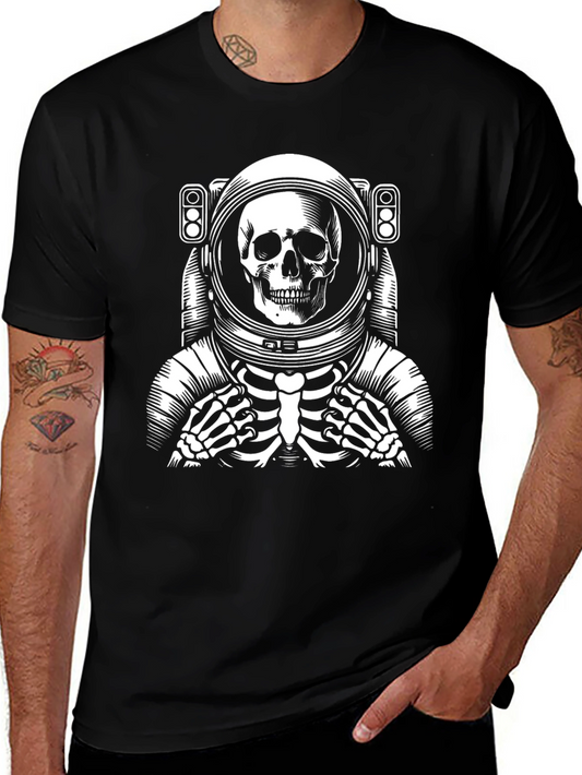 Astronaut Skeleton Black T-Shirt