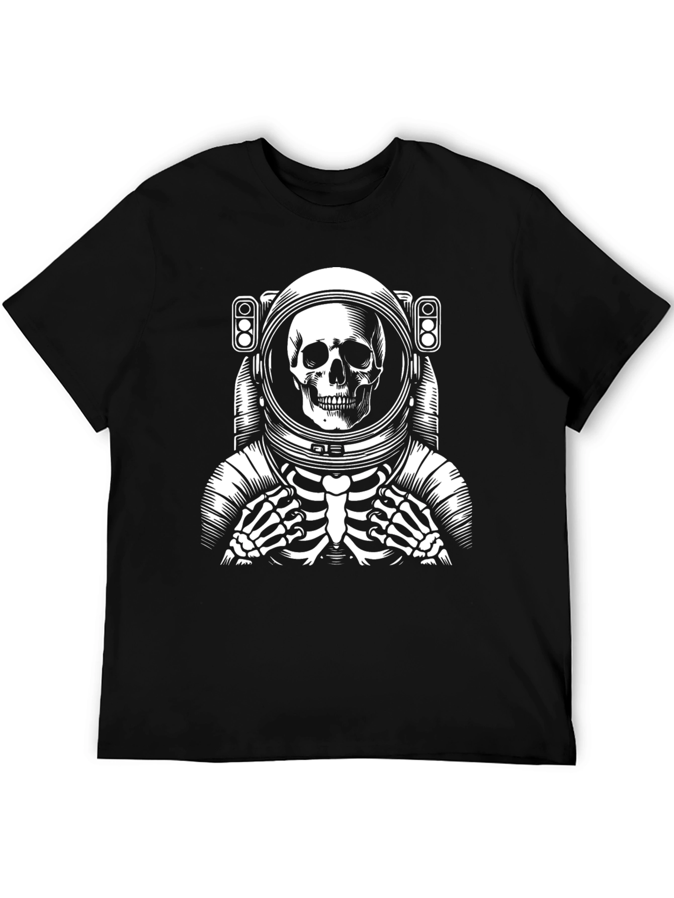 Astronaut Skeleton Black T-Shirt