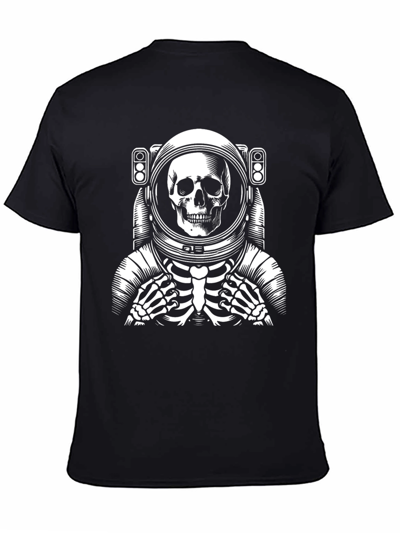 Astronaut Skeleton Black T-Shirt