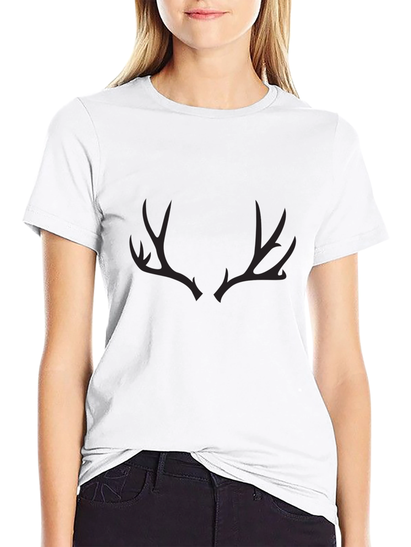 Antler Graphic Tee - Black Casual Comfort