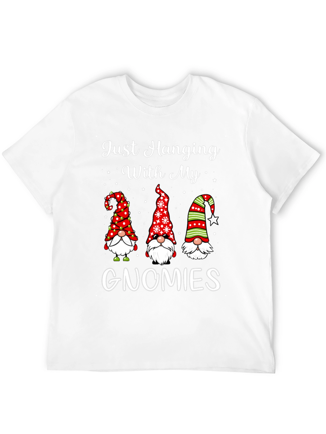 Just Hanging With My Gnomies Christmas T-Shirt