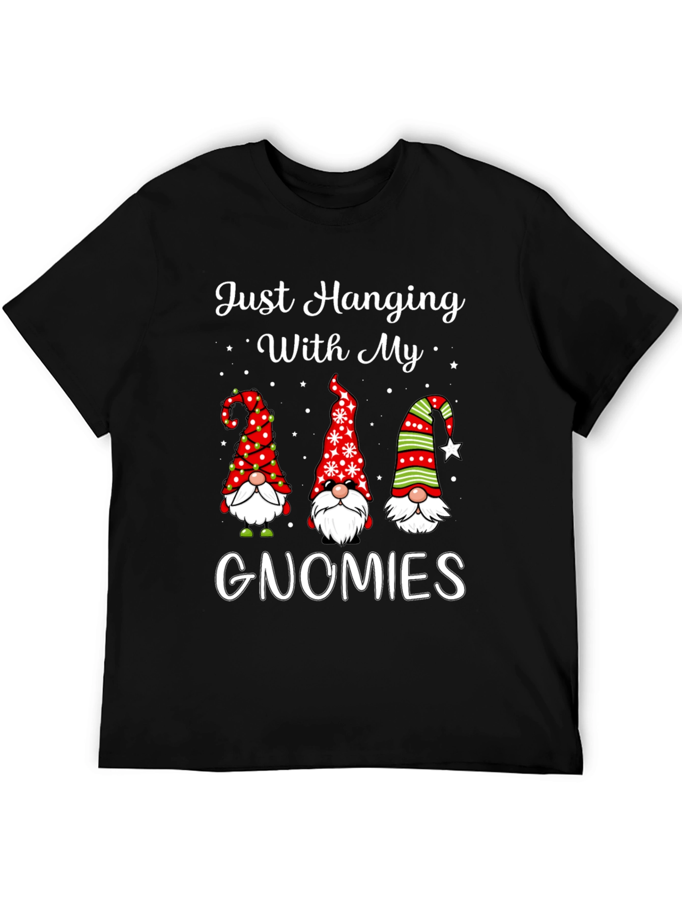 Just Hanging With My Gnomies Christmas T-Shirt