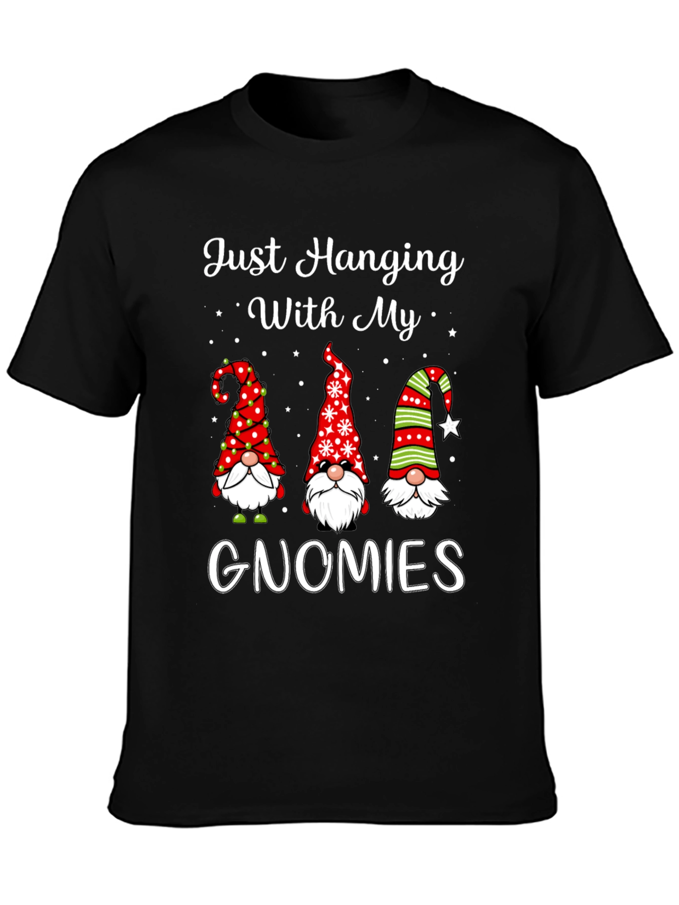 Just Hanging With My Gnomies Christmas T-Shirt