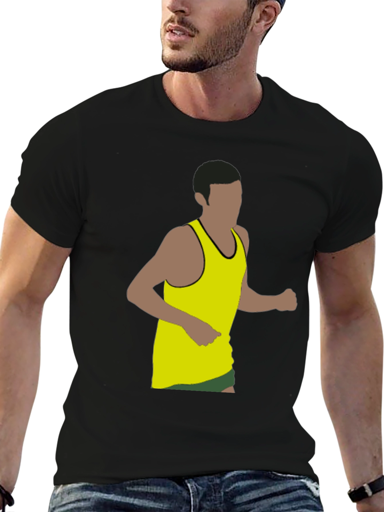 Runner Graphic Black T-Shirt