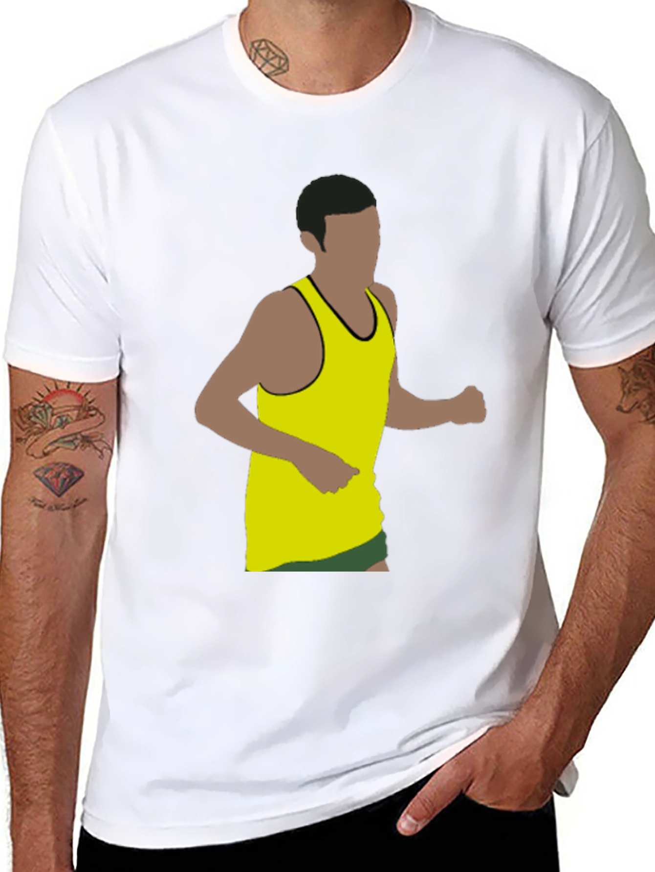 Runner Graphic Black T-Shirt