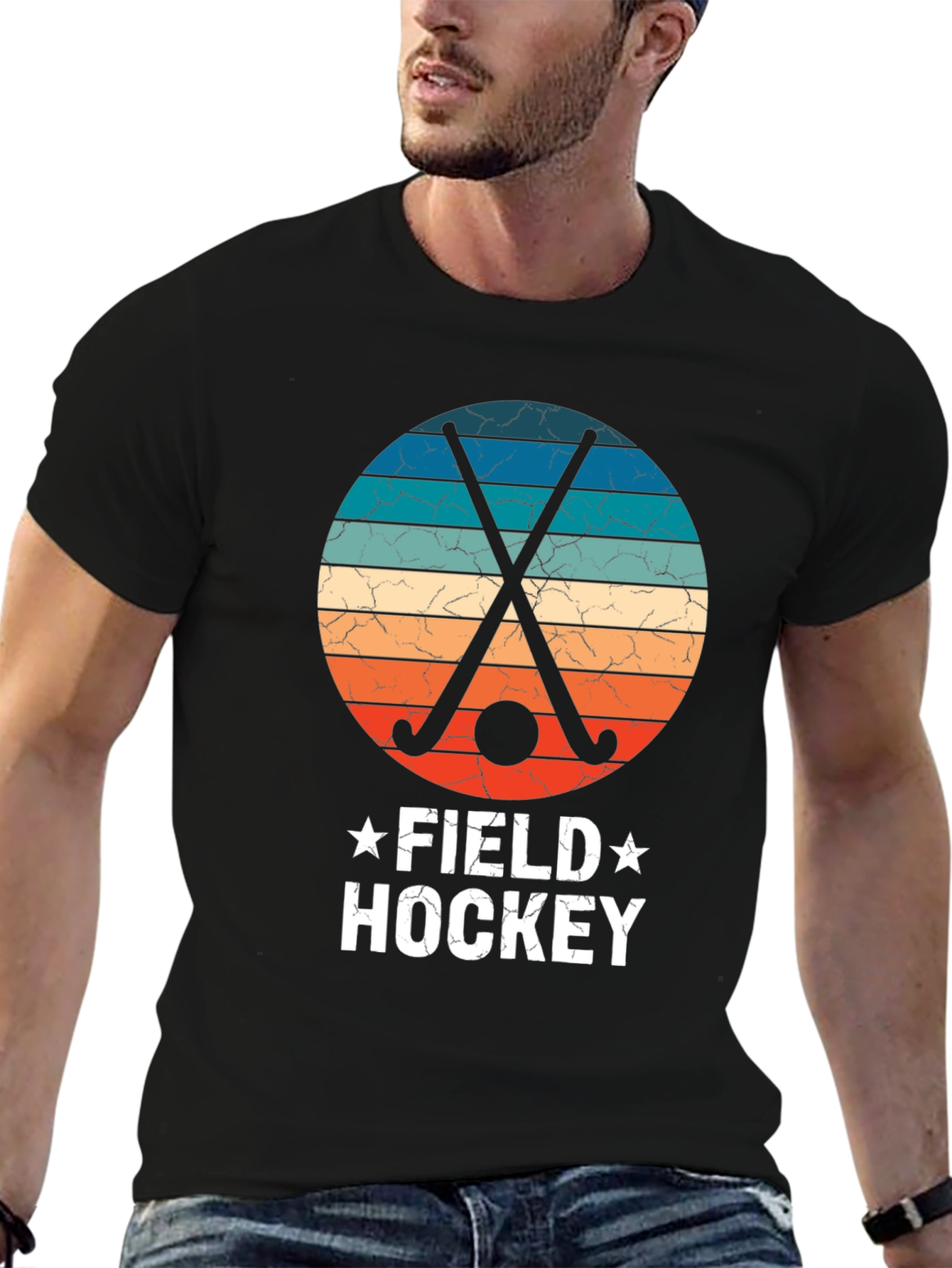 Retro Field Hockey Graphic Tee