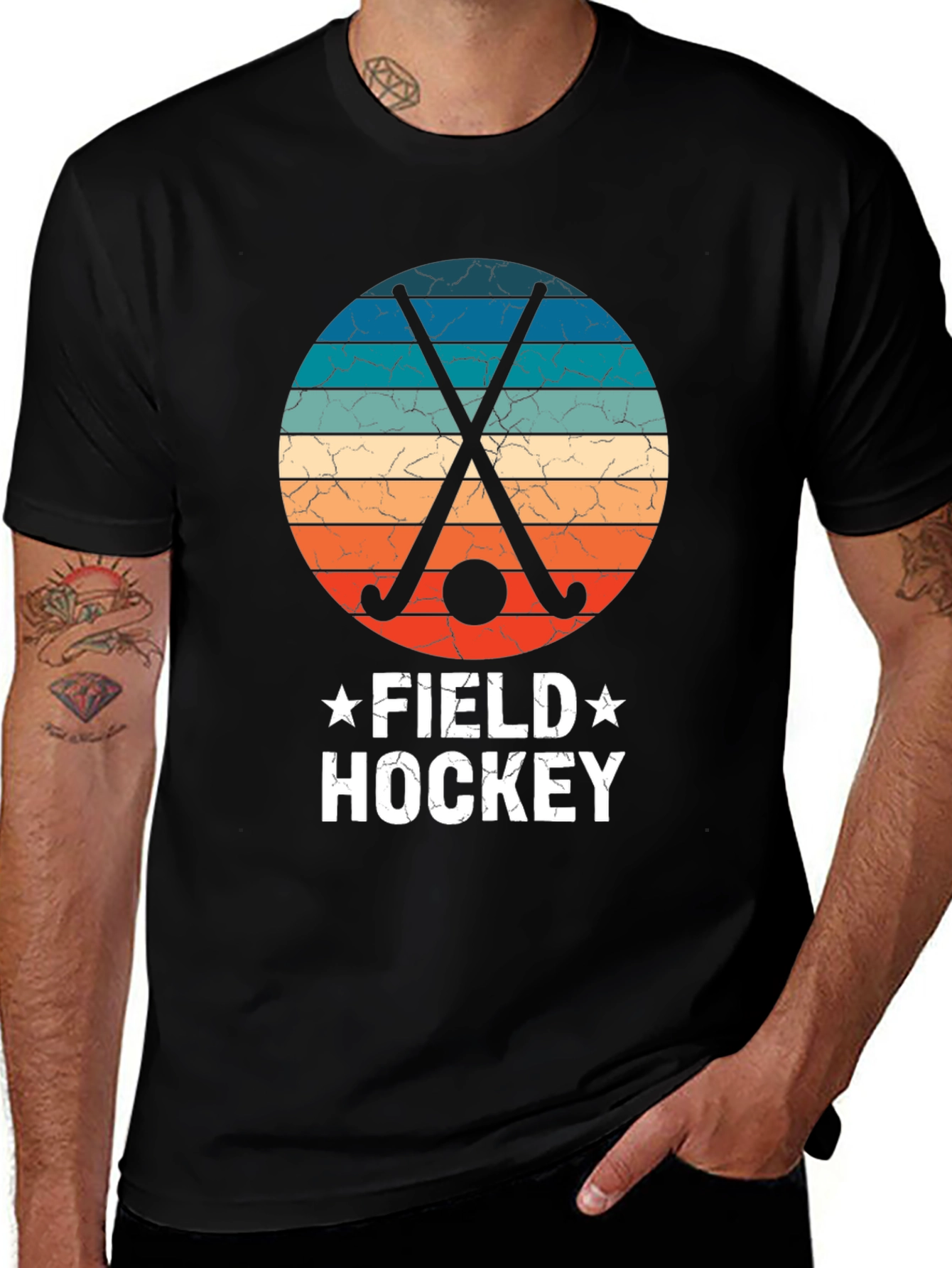 Retro Field Hockey Graphic Tee