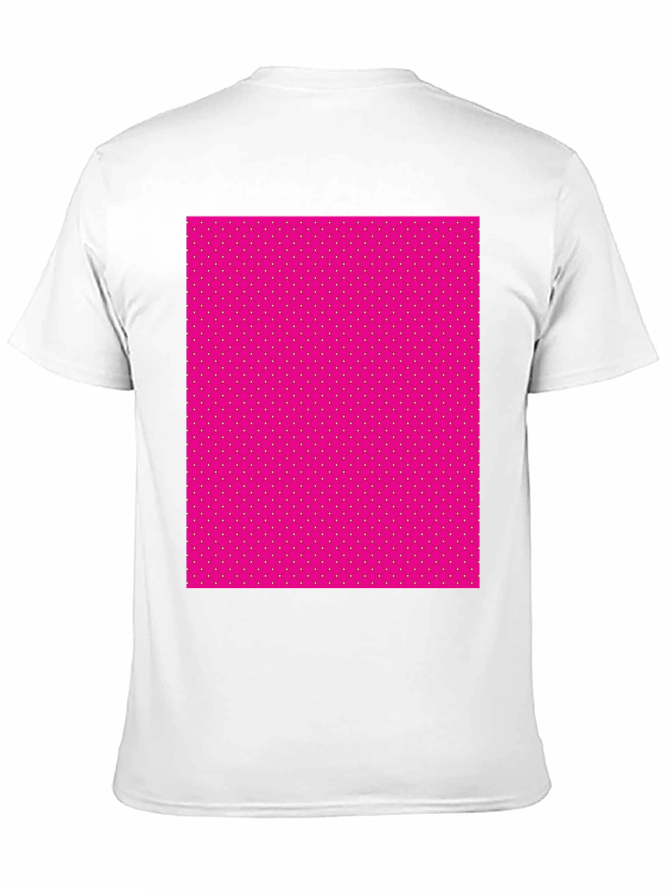 Mens Black T-Shirt with Pink Polka Dot Pattern