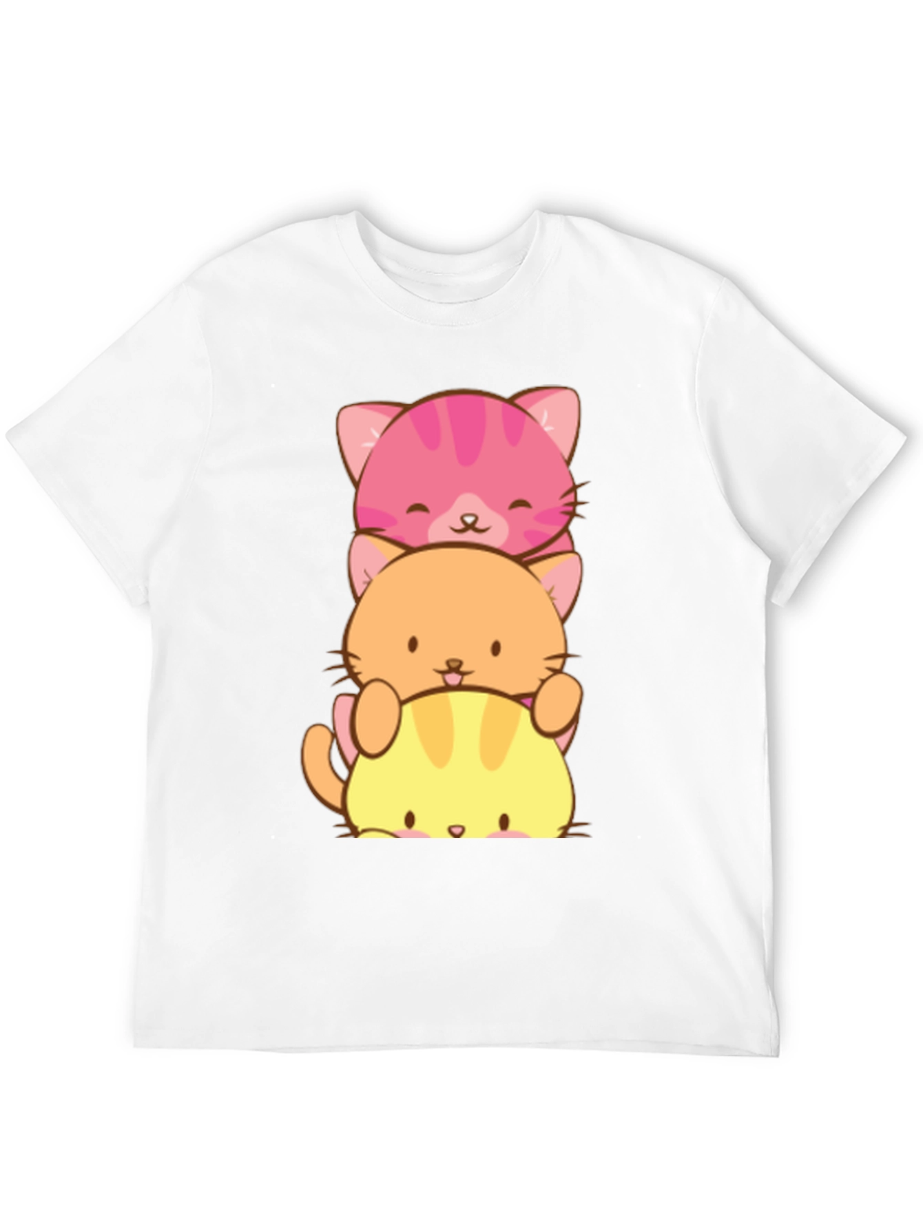 Stacked Cat T-Shirt - Cute Kawaii Design