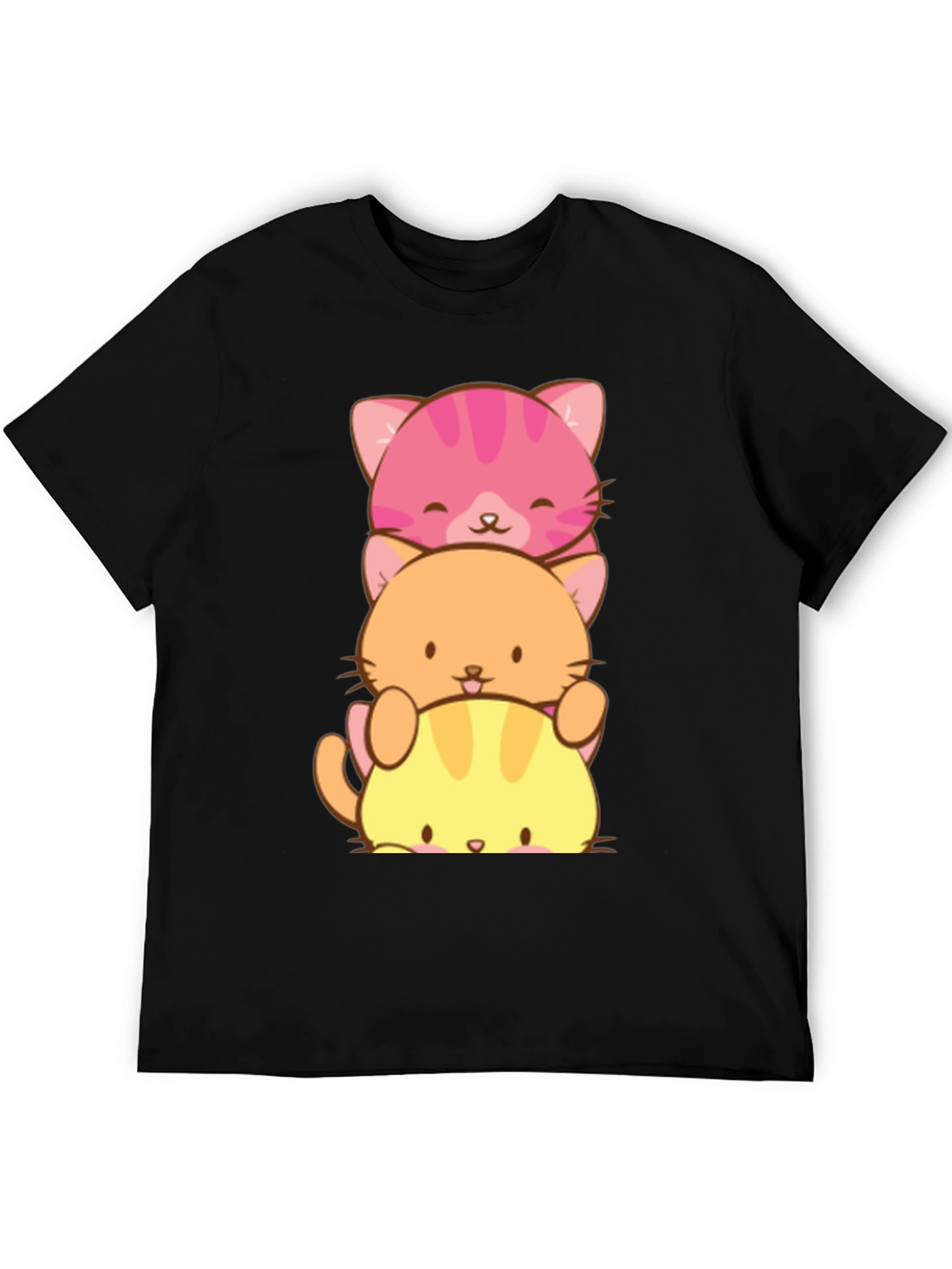 Stacked Cat T-Shirt - Cute Kawaii Design