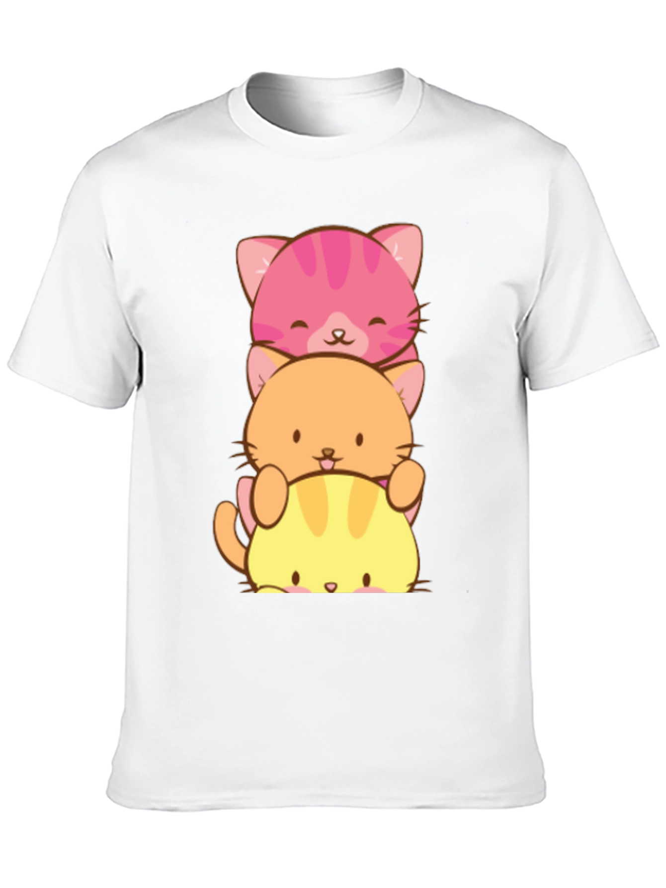 Stacked Cat T-Shirt - Cute Kawaii Design