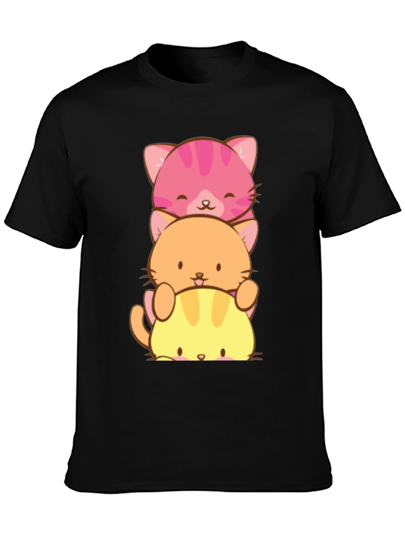 Stacked Cat T-Shirt - Cute Kawaii Design
