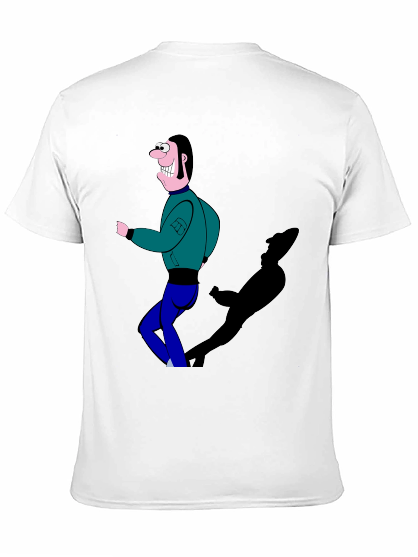 Cartoon Man Graphic T-Shirt Black Tee