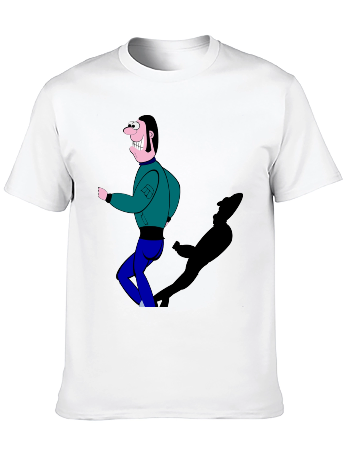 Cartoon Man Graphic T-Shirt Black Tee