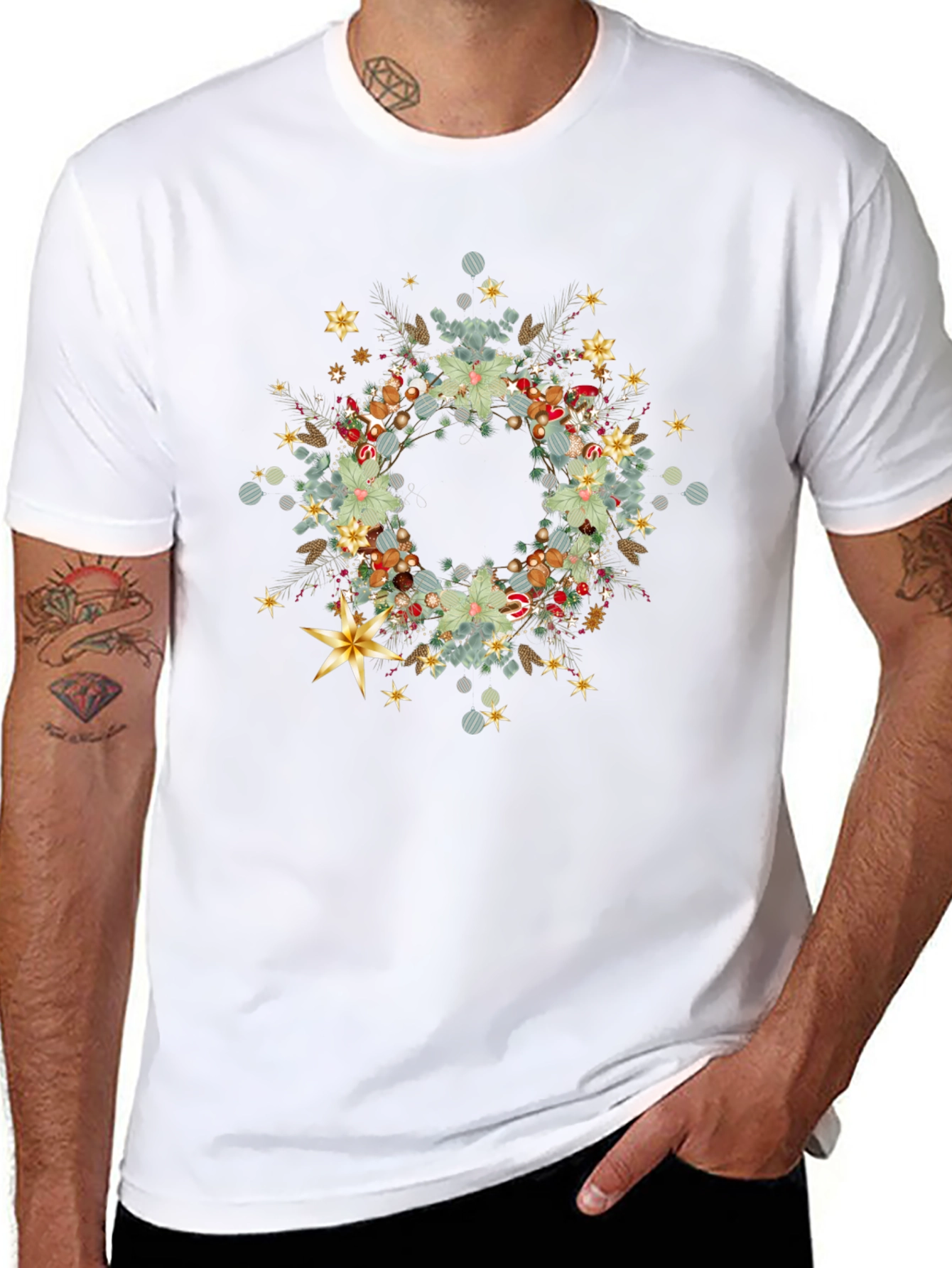 Festive Wreath Tee - Holiday Style