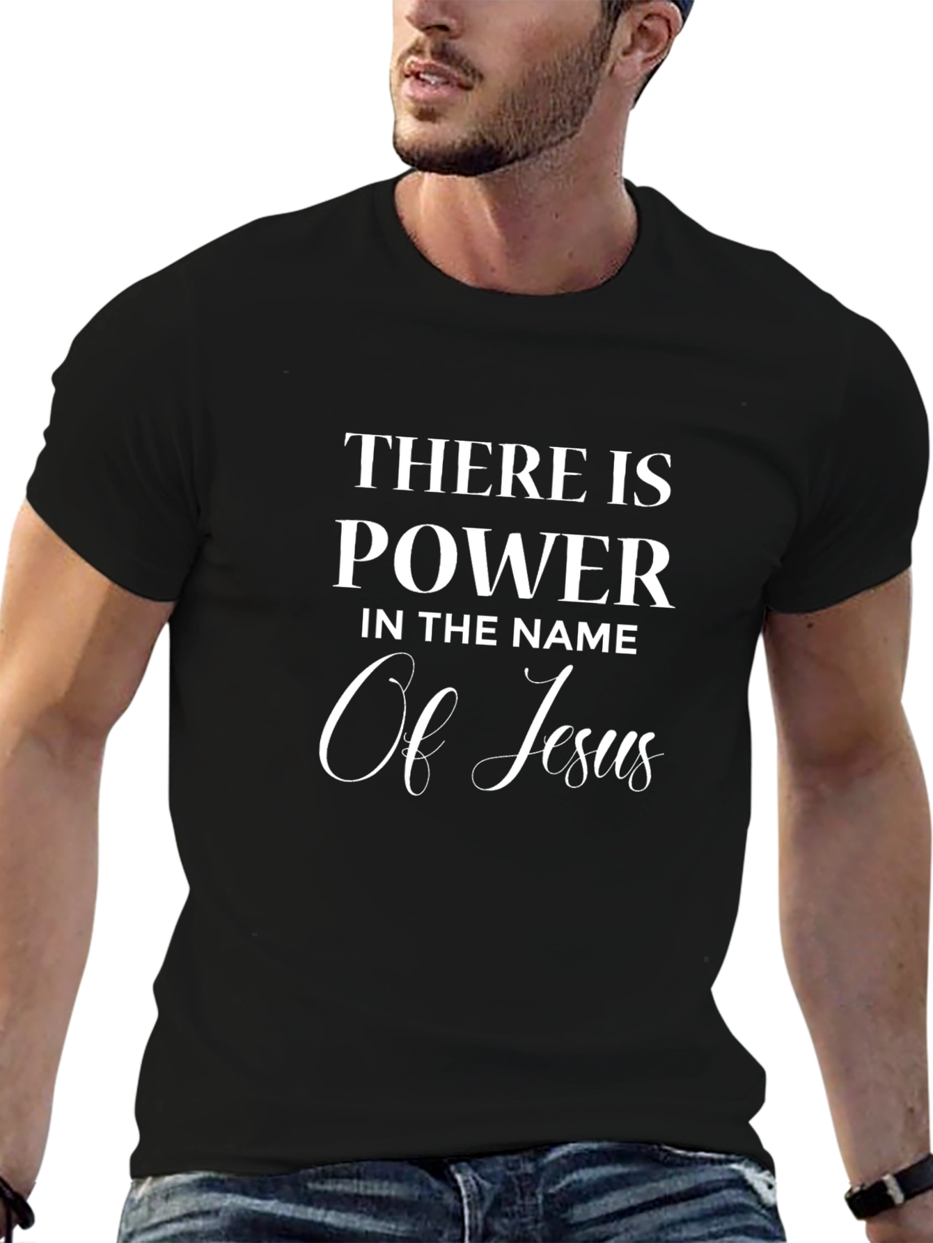 Power In The Name Of Jesus Black T-Shirt