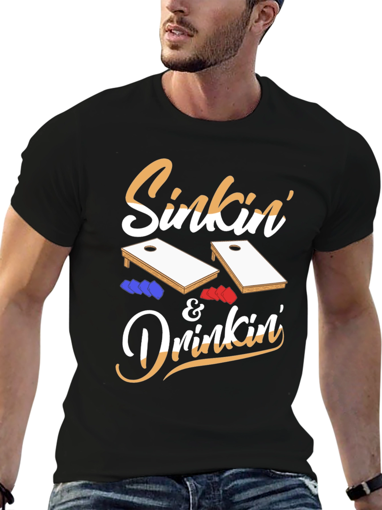Sinkin & Drinkin Cornhole T-Shirt