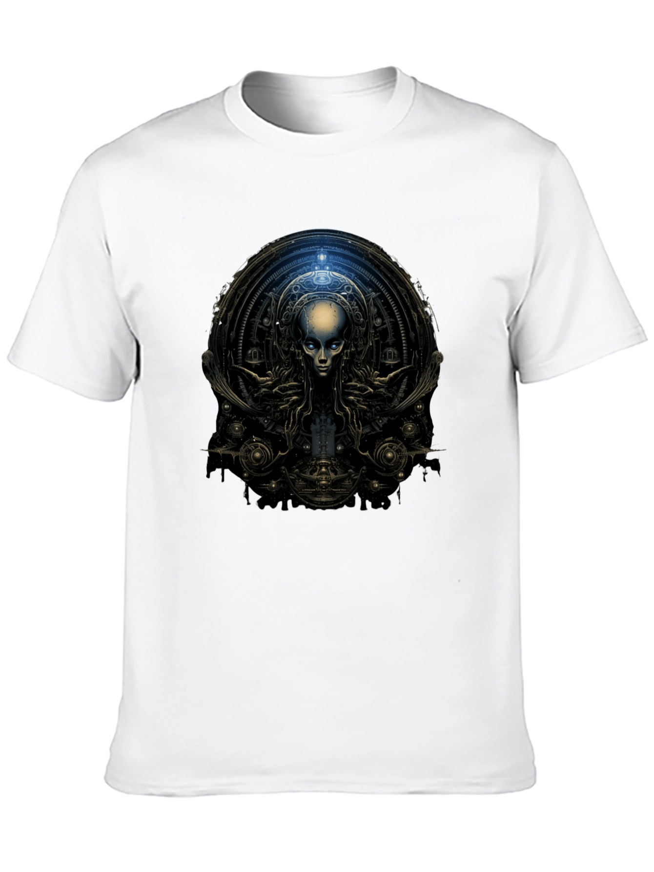 Surreal Alien Graphic Black T-Shirt