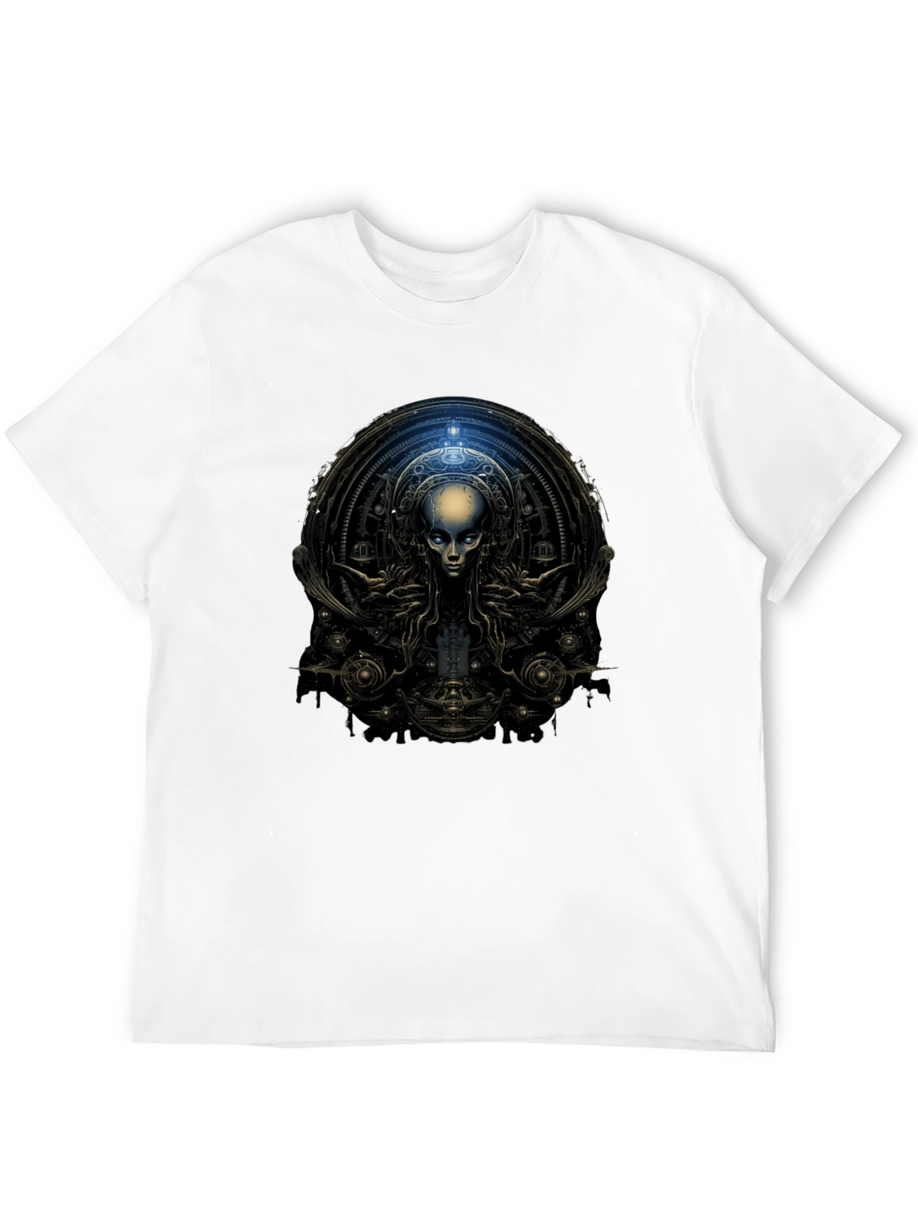 Surreal Alien Graphic Black T-Shirt