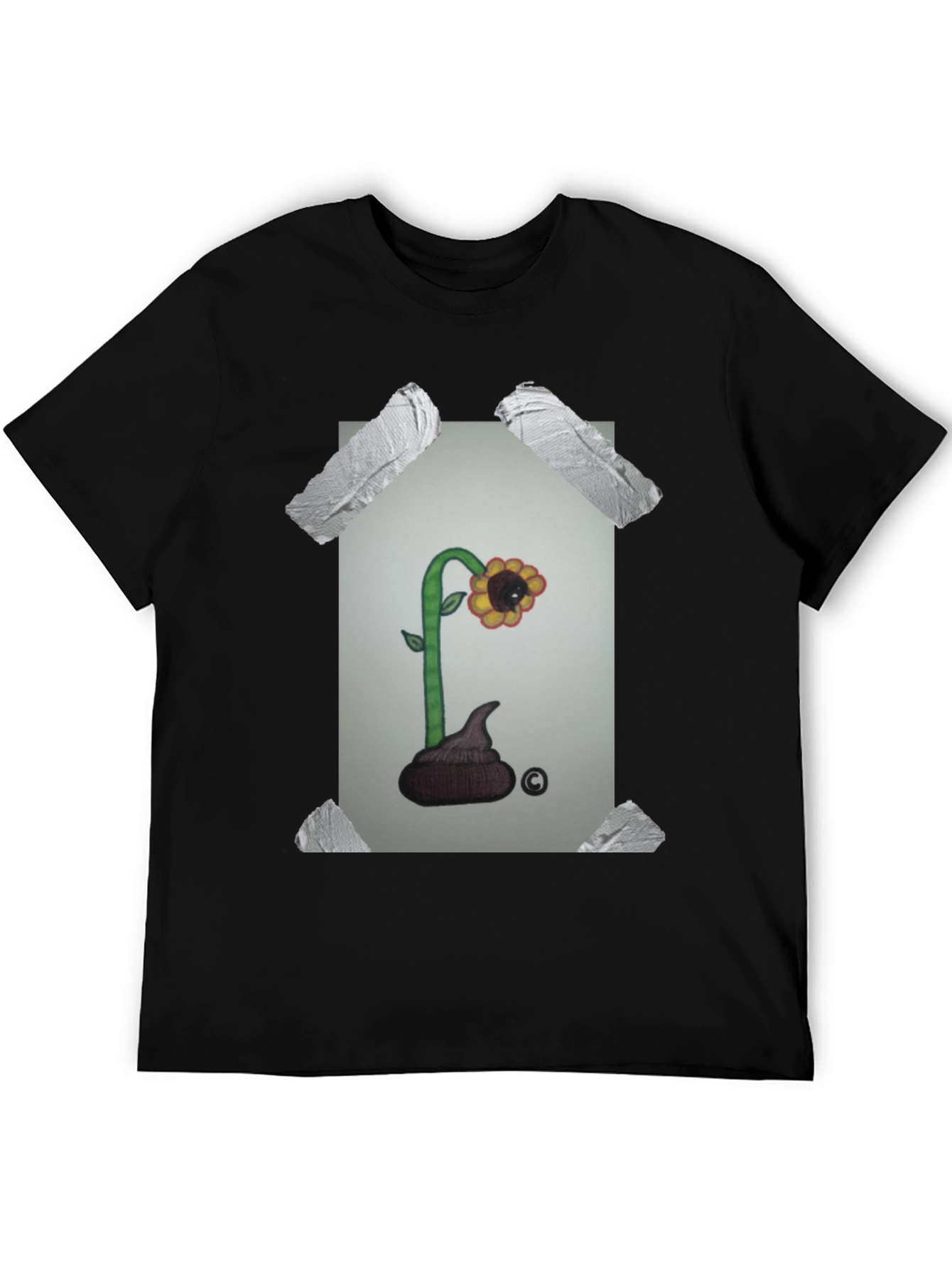 Funny Poop Flower Graphic T-Shirt