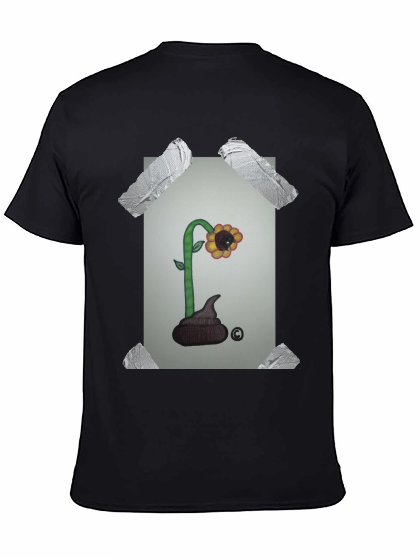 Funny Poop Flower Graphic T-Shirt