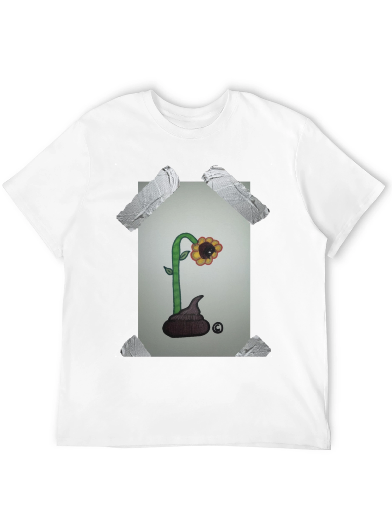 Funny Poop Flower Graphic T-Shirt