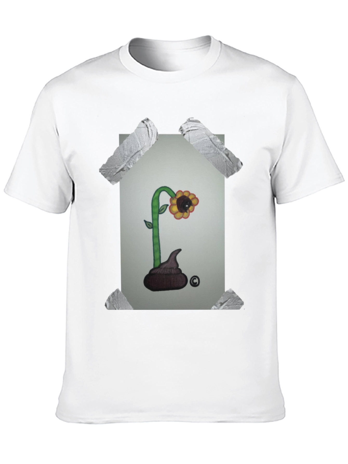 Funny Poop Flower Graphic T-Shirt