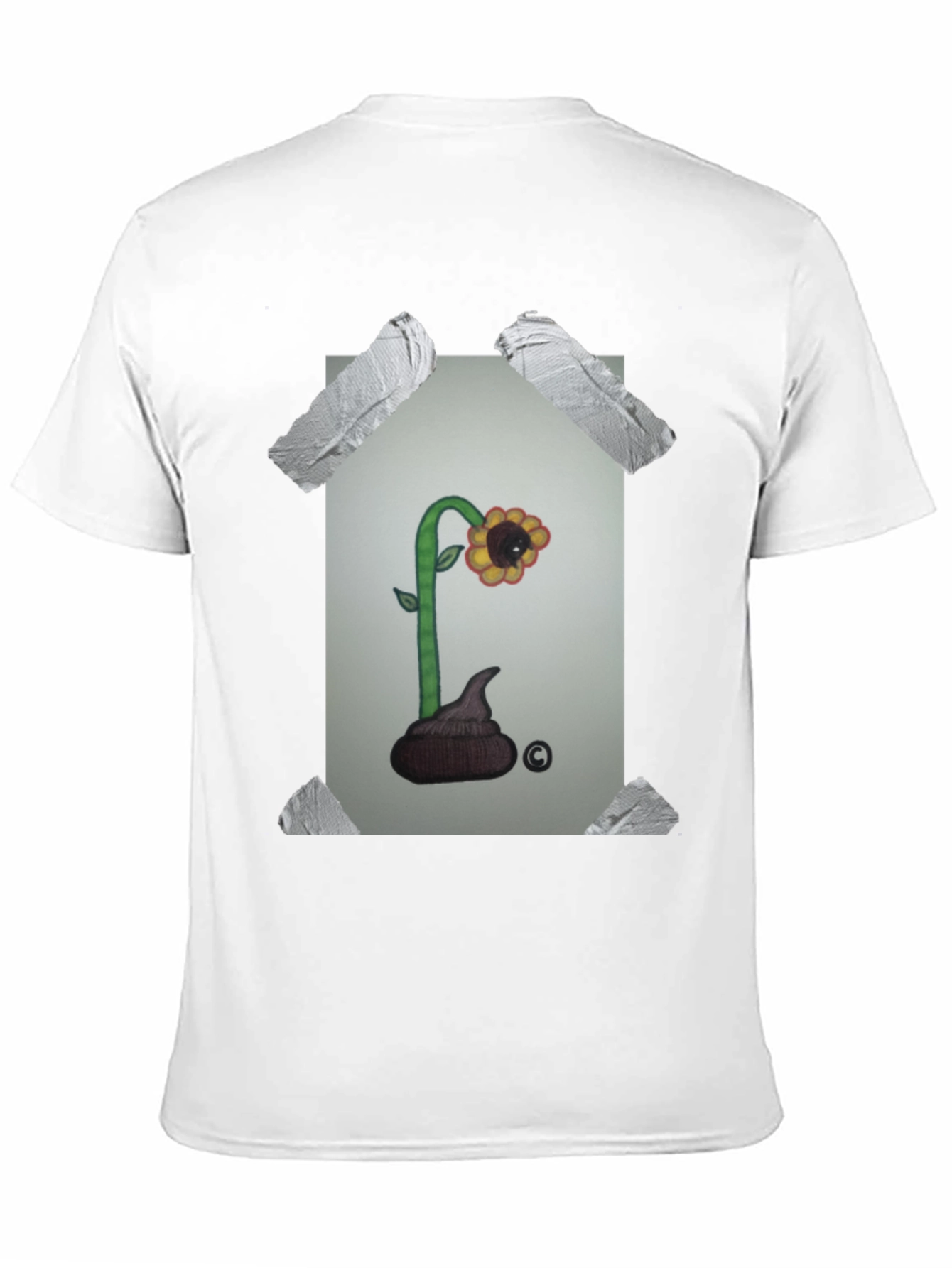 Funny Poop Flower Graphic T-Shirt