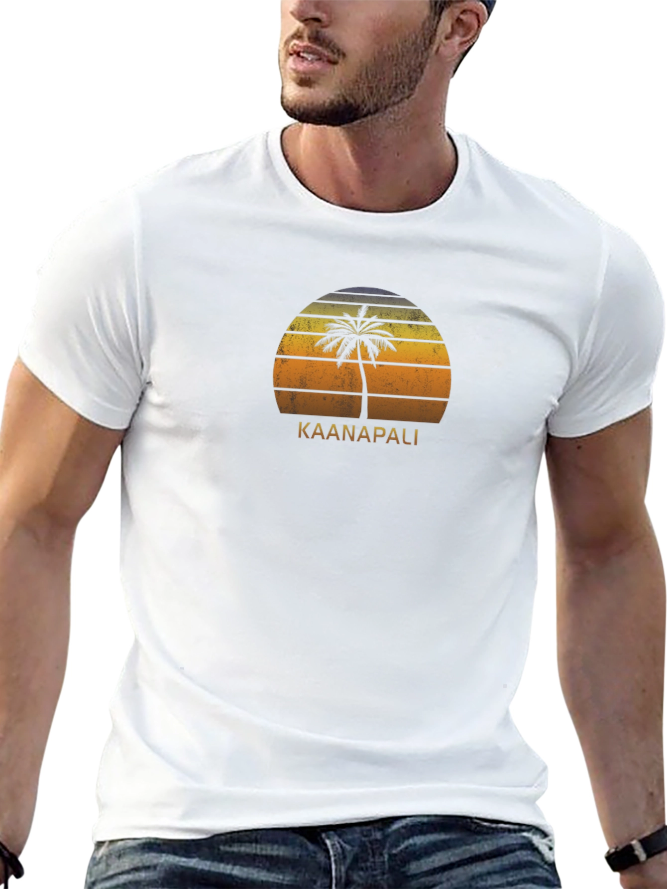 Kaanapali Palm Sunset Graphic T-Shirt