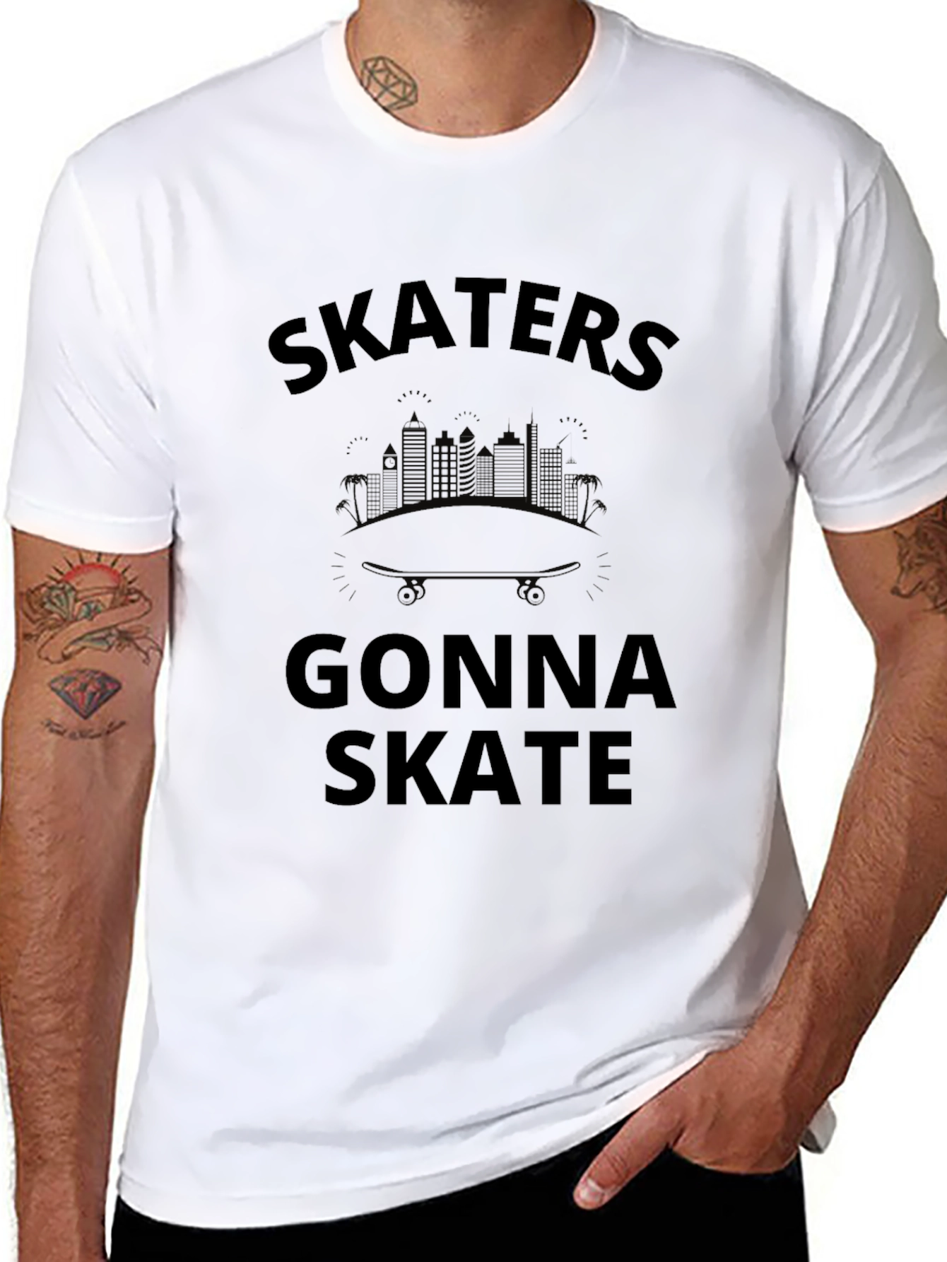 Skaters Gonna Skate Black T-Shirt